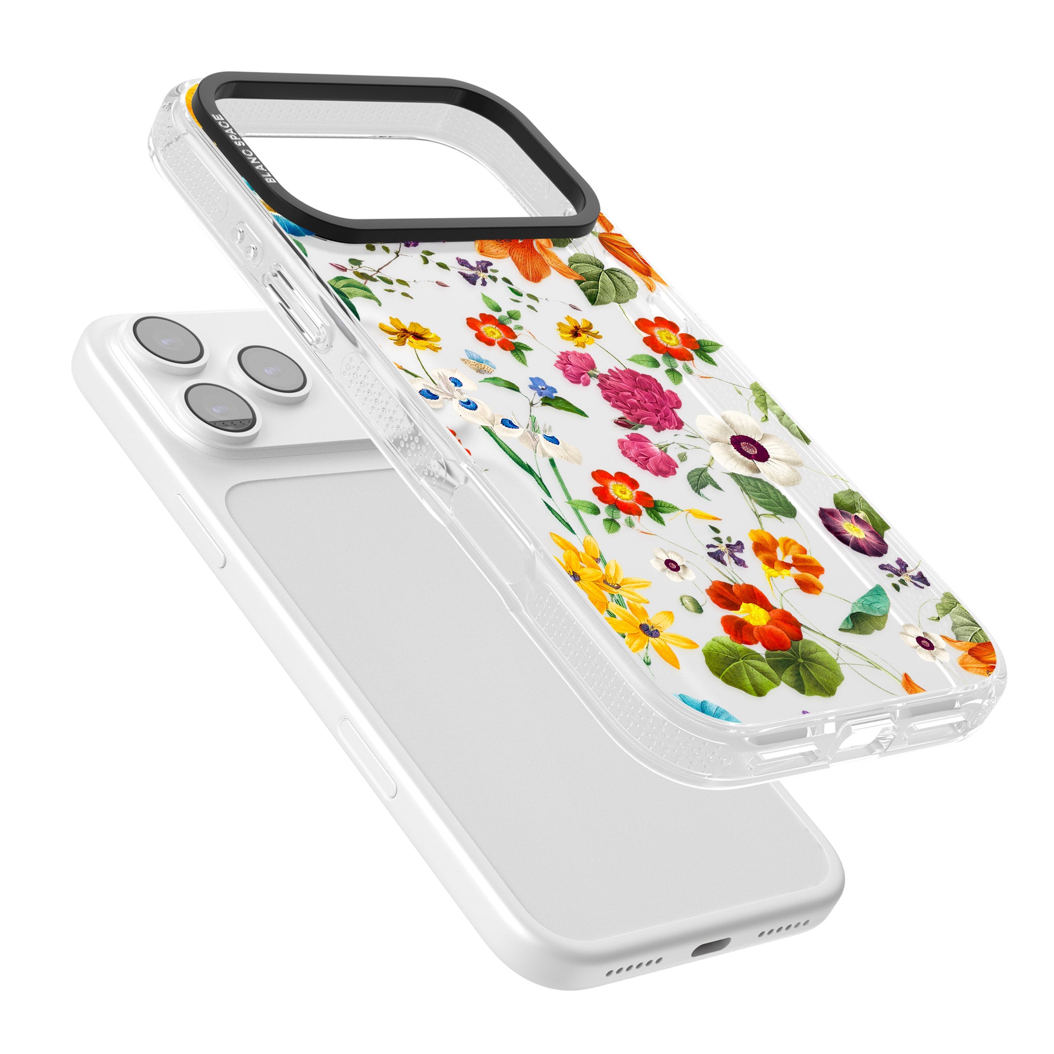 Whimsical Wildflowers iPhone 17 Pro Impact Air Clear Phone Case Colours