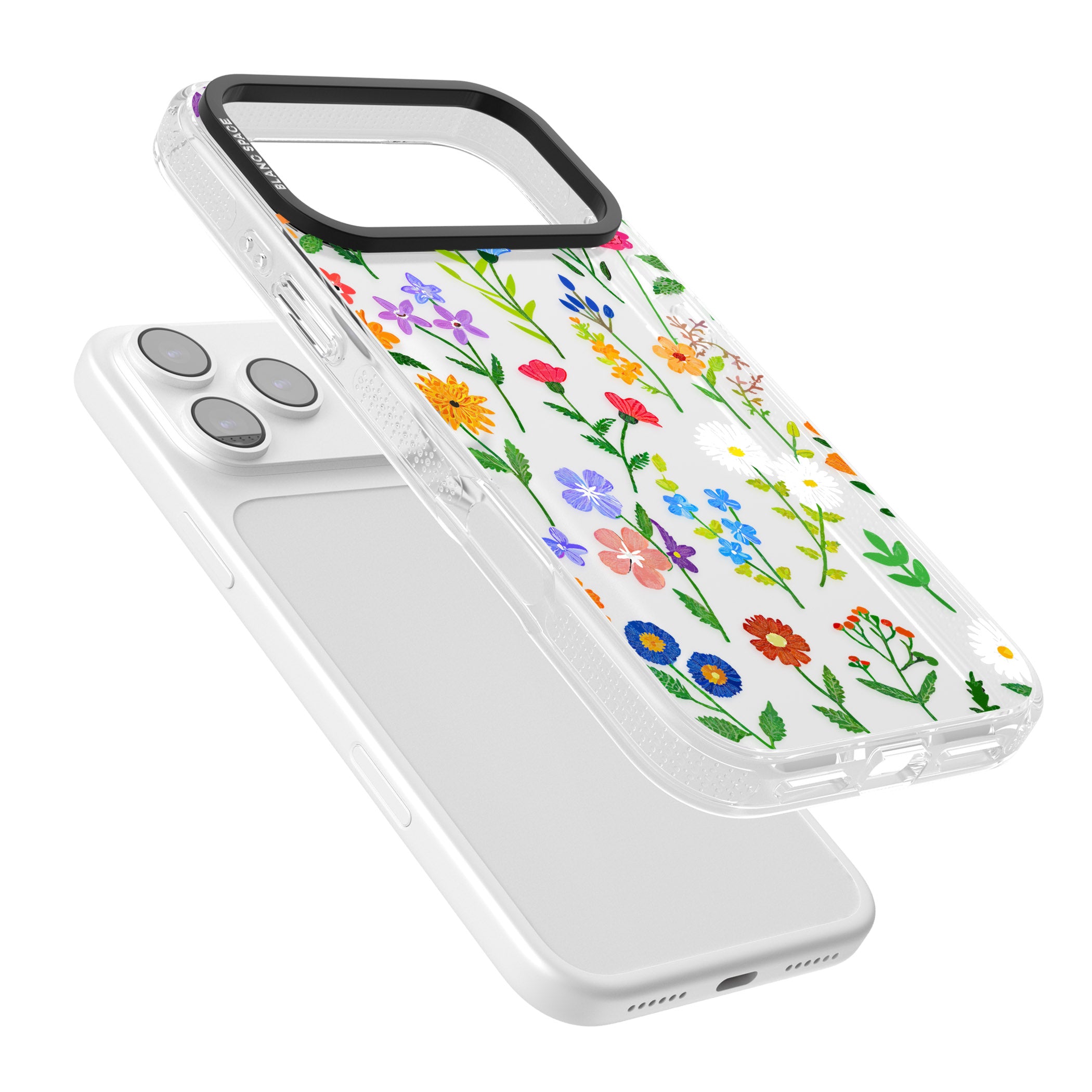 Wildflower Garden iPhone 17 Pro Impact Air Clear Phone Case Colours