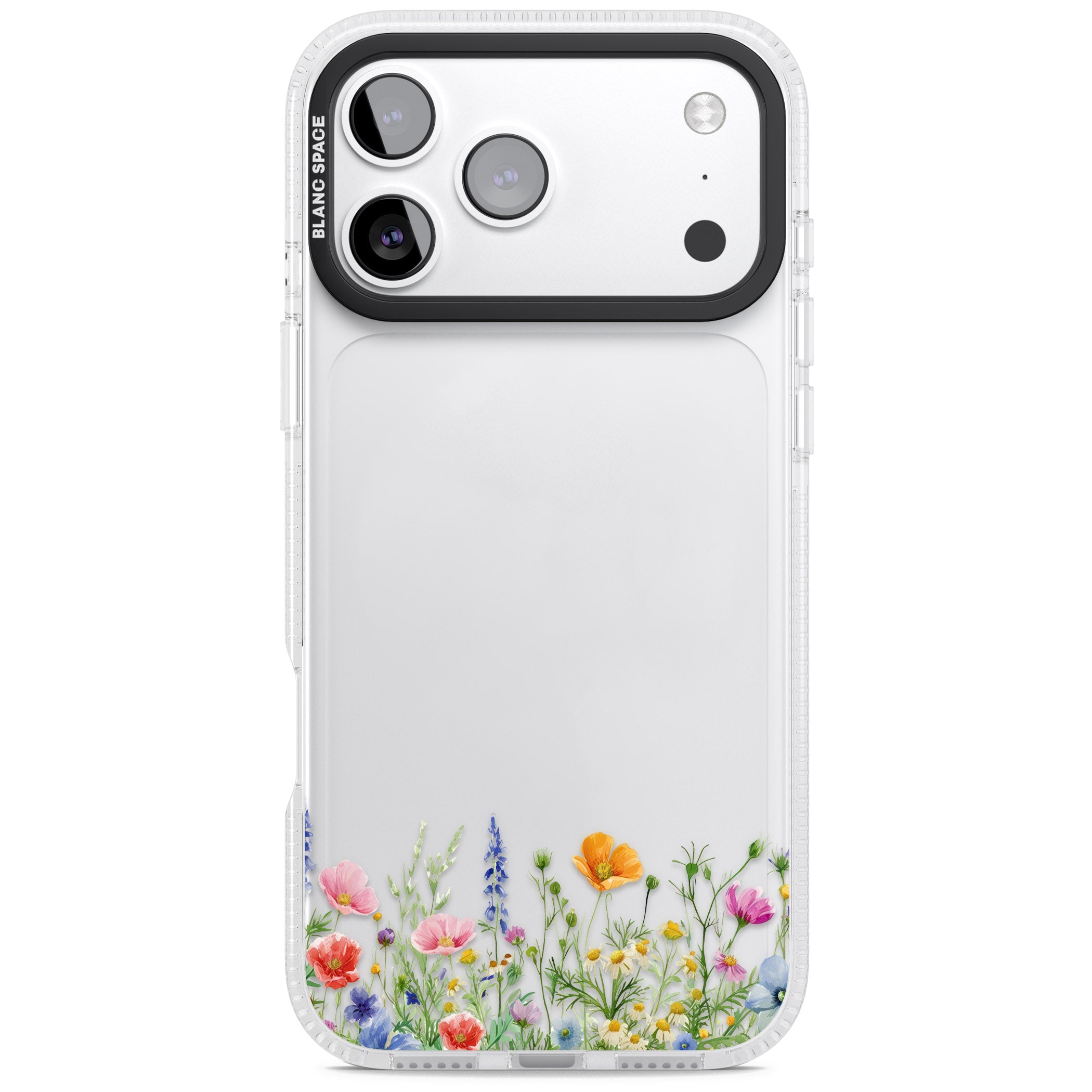 Minimal Wildflowers iPhone 17 Pro Impact Air Clear Phone Case