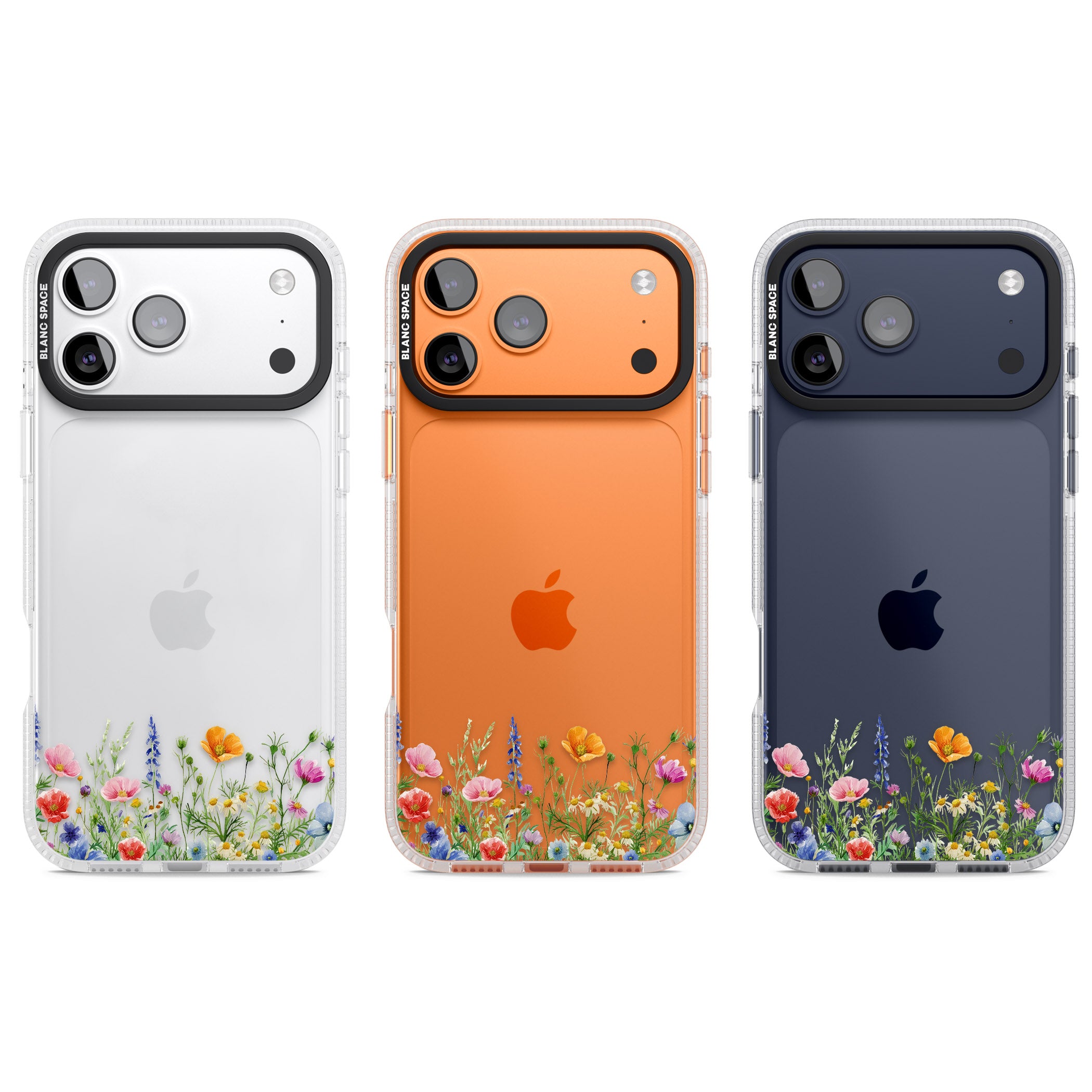 Minimal Wildflowers iPhone 17 Pro Impact Air Clear Phone Case APT Impact Protection