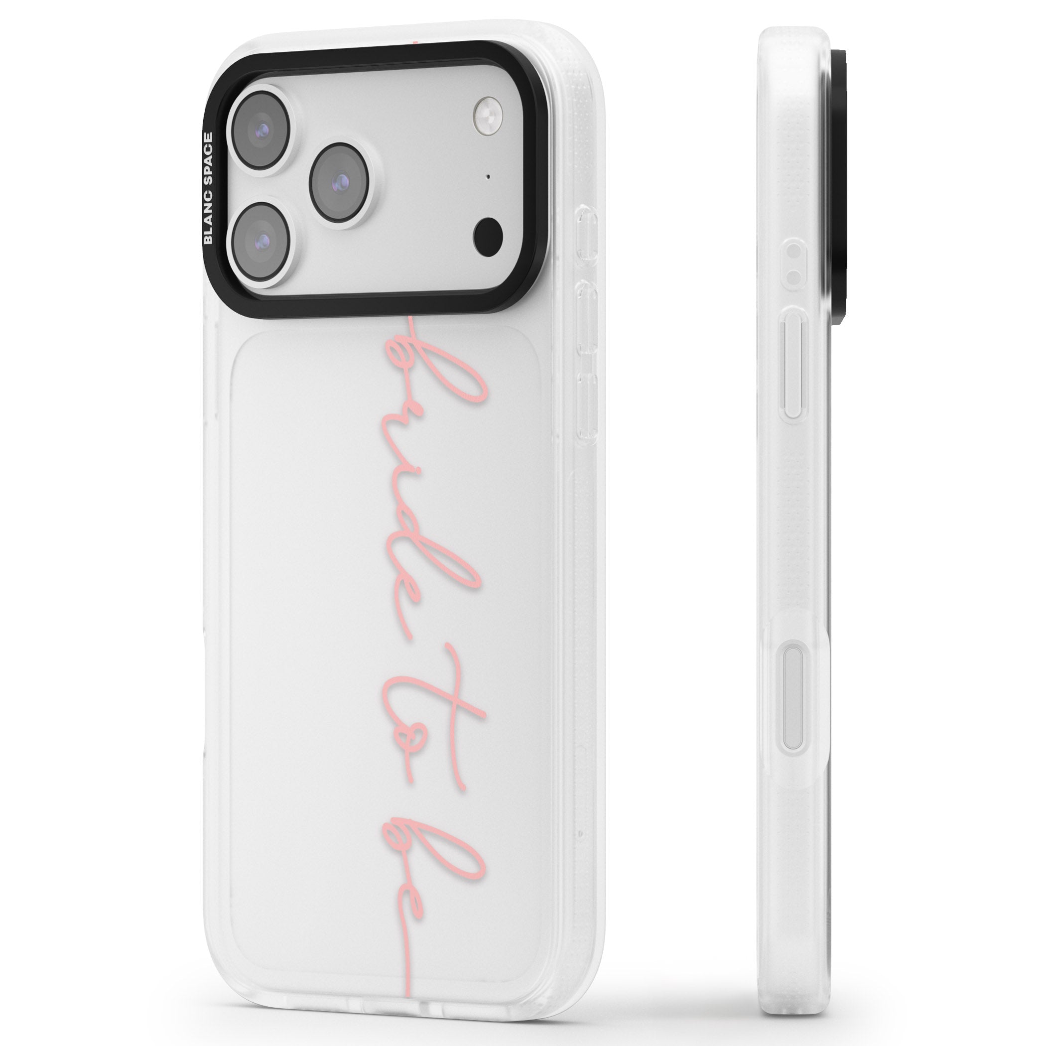 Bride To Be iPhone 17 Pro Impact Air Clear Phone Case Side Profile