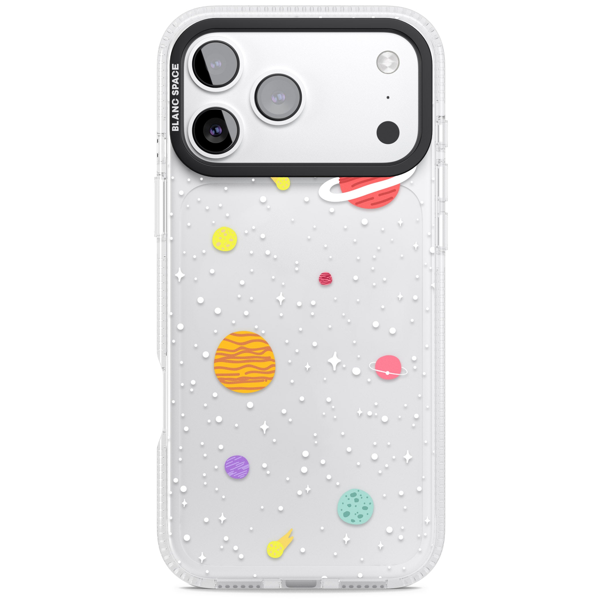 Cute Cartoon Planets (Clear) iPhone 17 Pro Impact Air Clear Phone Case