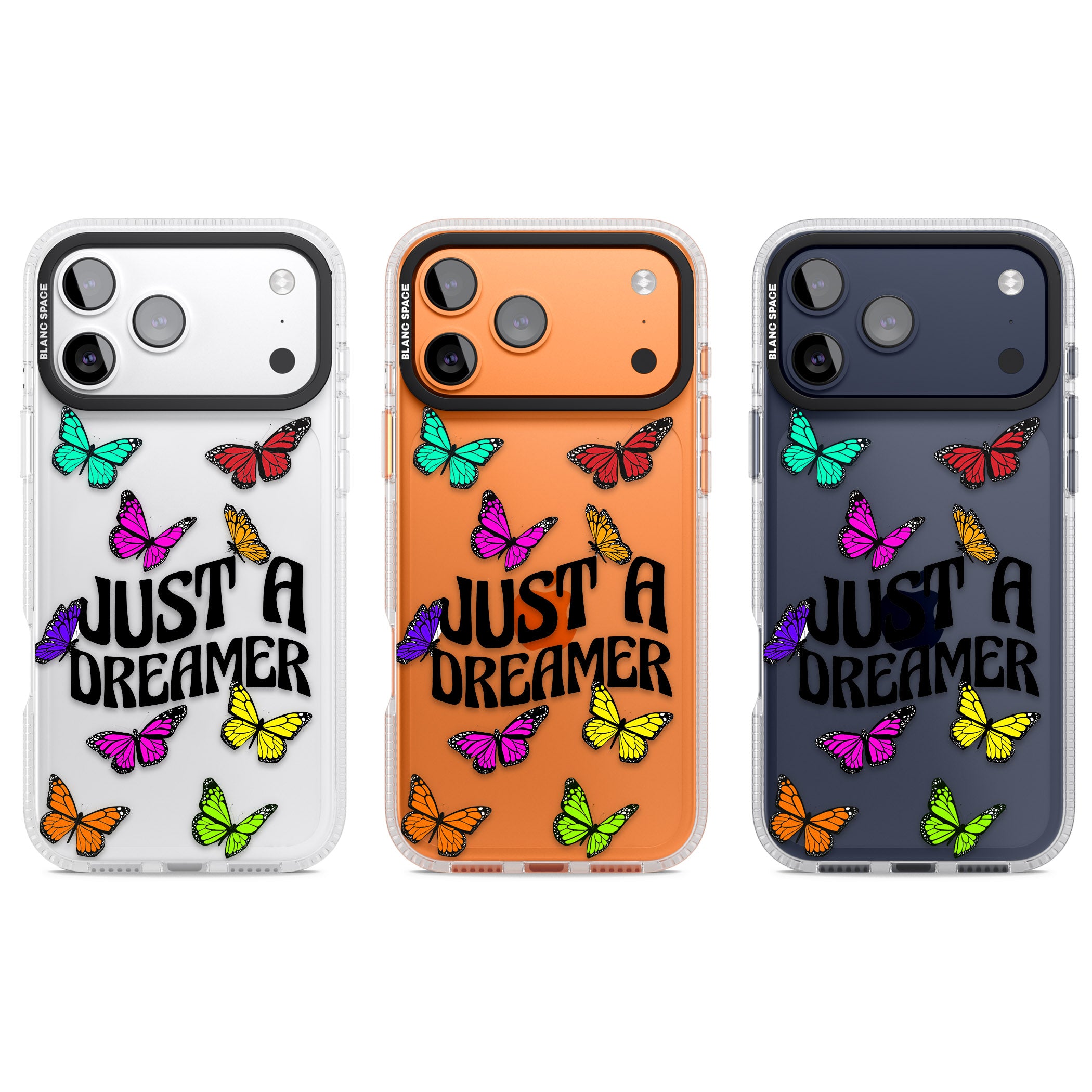 Just A Dreamer Butterfly iPhone 17 Pro Impact Air Clear Phone Case APT Impact Protection