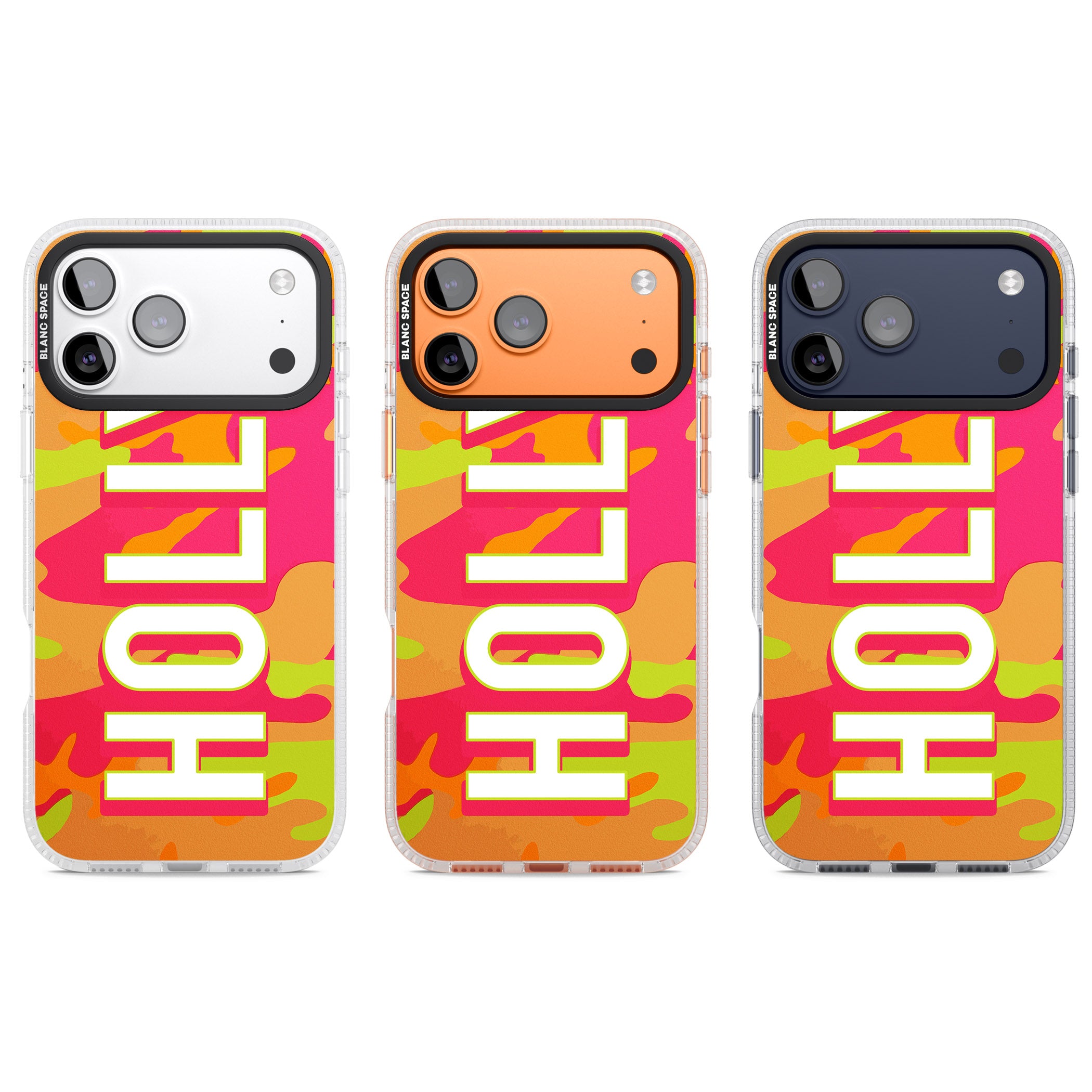 Personalised Bold Neon Camo iPhone 17 Pro Impact Air Clear Phone Case APT Impact Protection