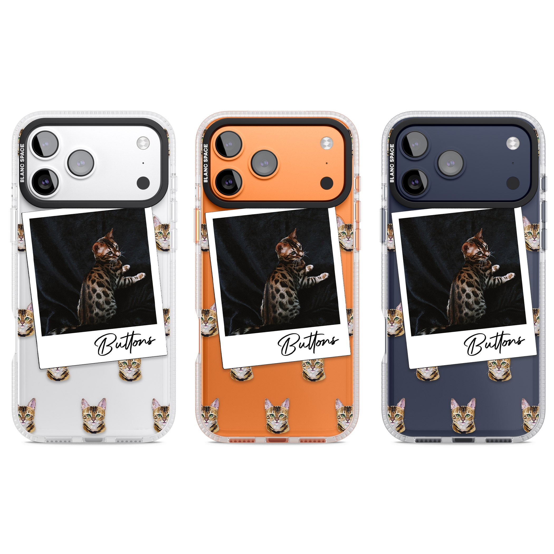 Personalised Bengal Cat Photo iPhone 17 Pro Impact Air Clear Phone Case APT Impact Protection