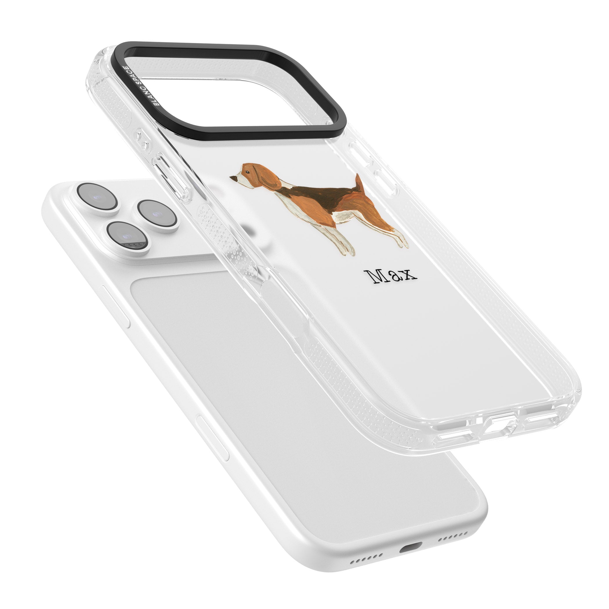 Personalised Beagle iPhone 17 Pro Impact Air Clear Phone Case Colours