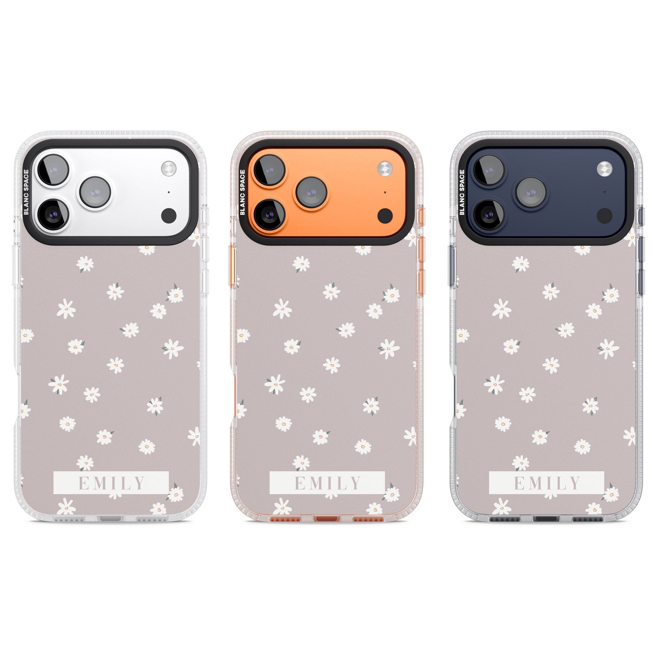 Personalised Dusty Daisy iPhone 17 Pro Impact Air Clear Phone Case APT Impact Protection