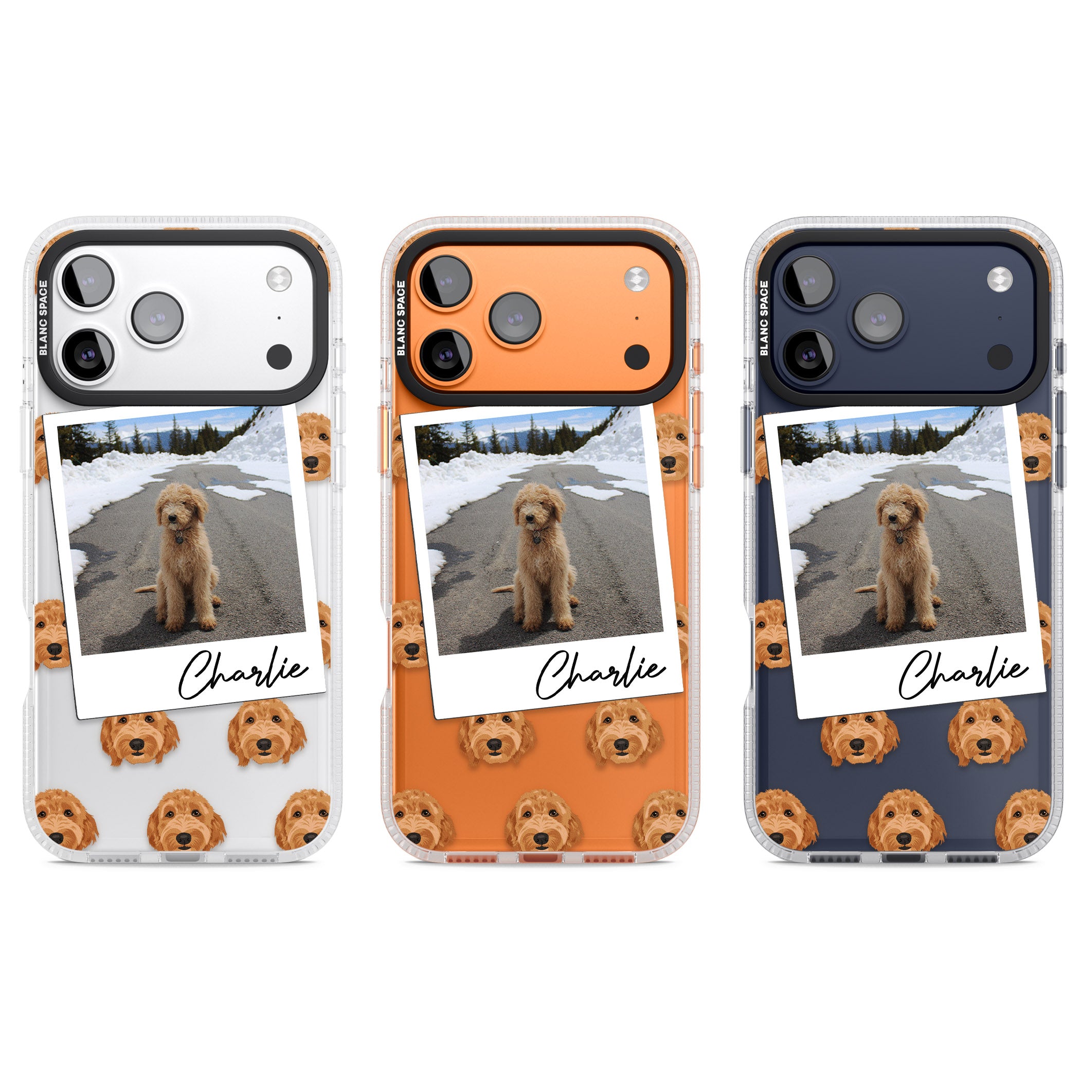 Personalised Golden Doodle Dog Photo iPhone 17 Pro Impact Air Clear Phone Case APT Impact Protection