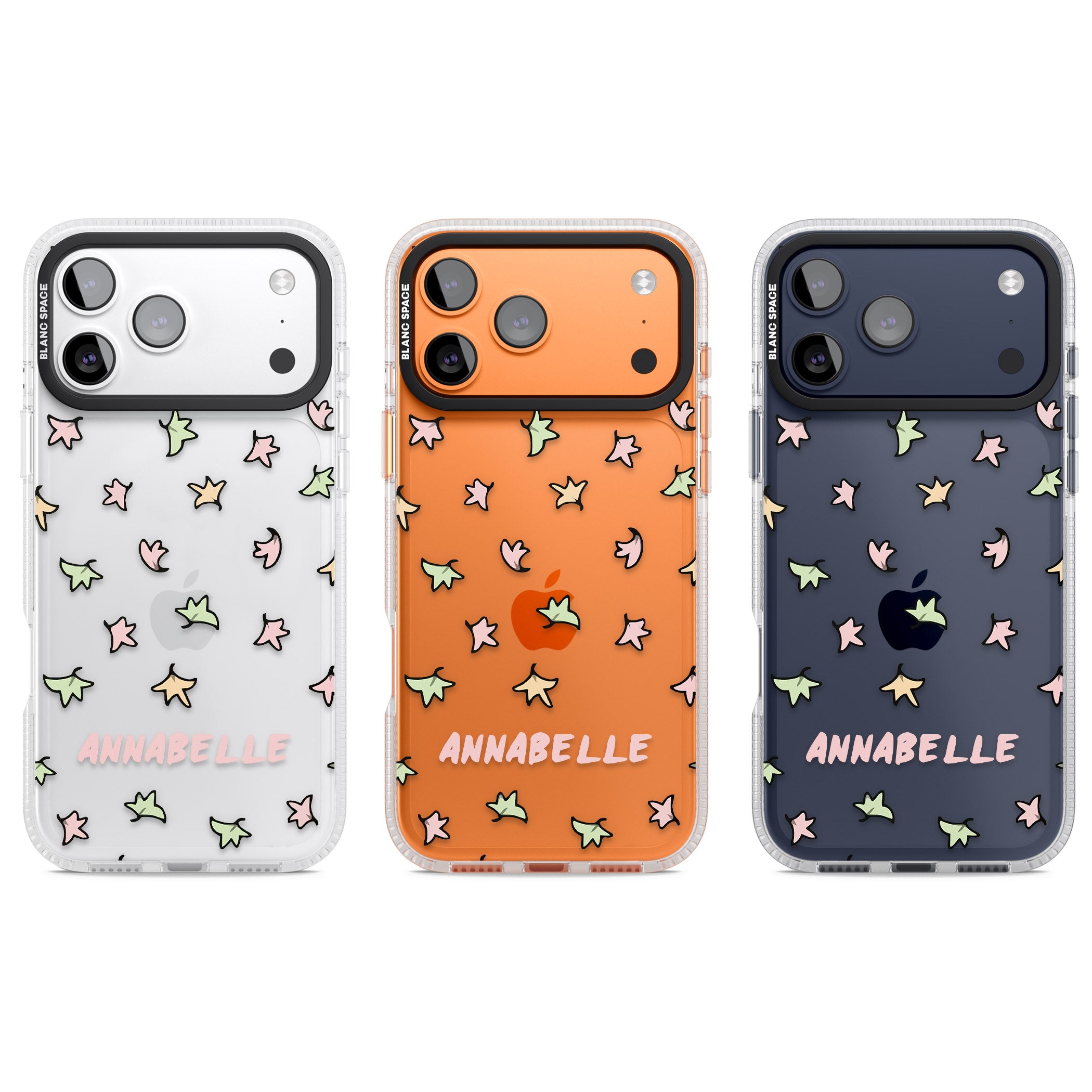 Personalised Heartstopper Leaves Pattern iPhone 17 Pro Impact Air Clear Phone Case APT Impact Protection