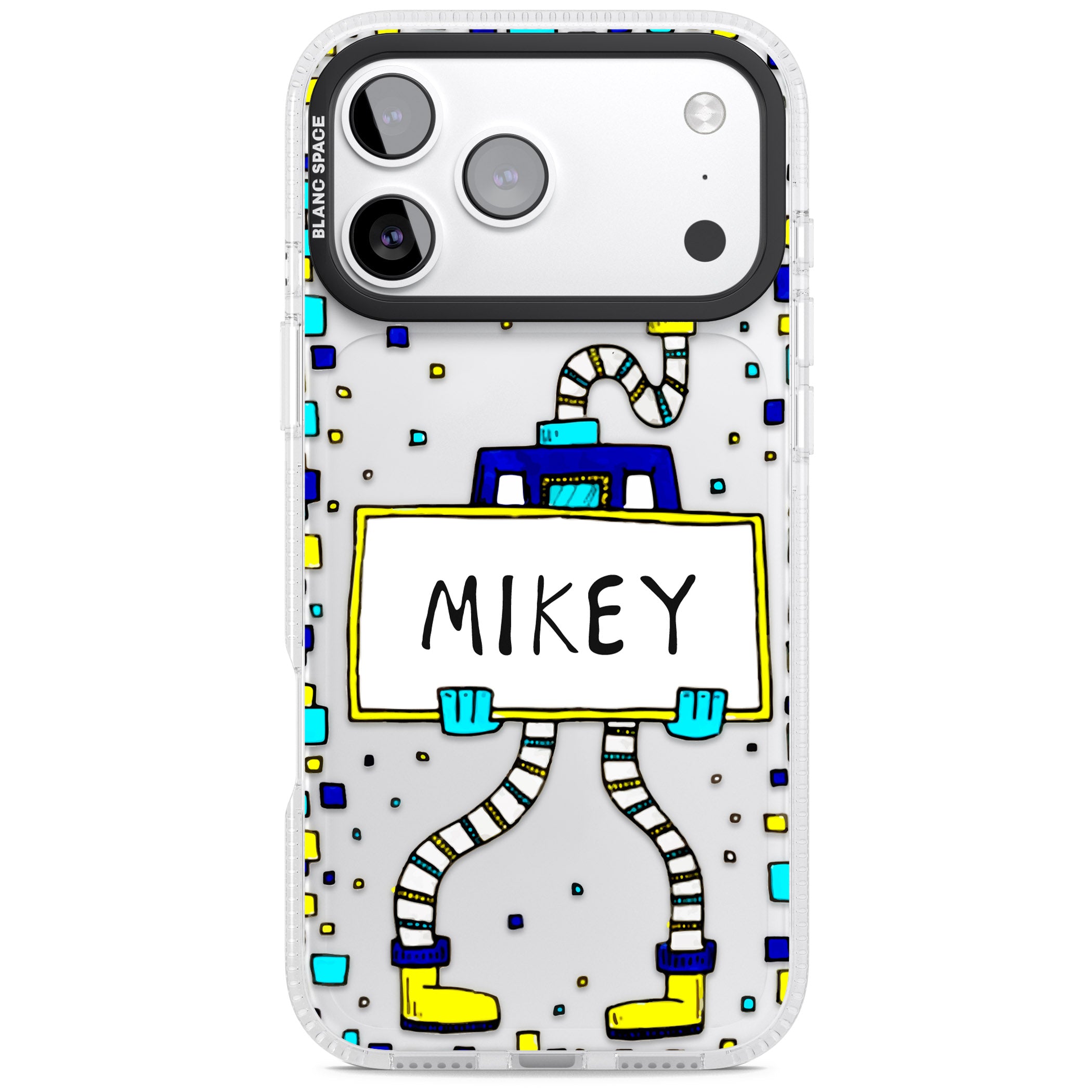 Personalised Tubes Guy iPhone 17 Pro Impact Air Clear Phone Case