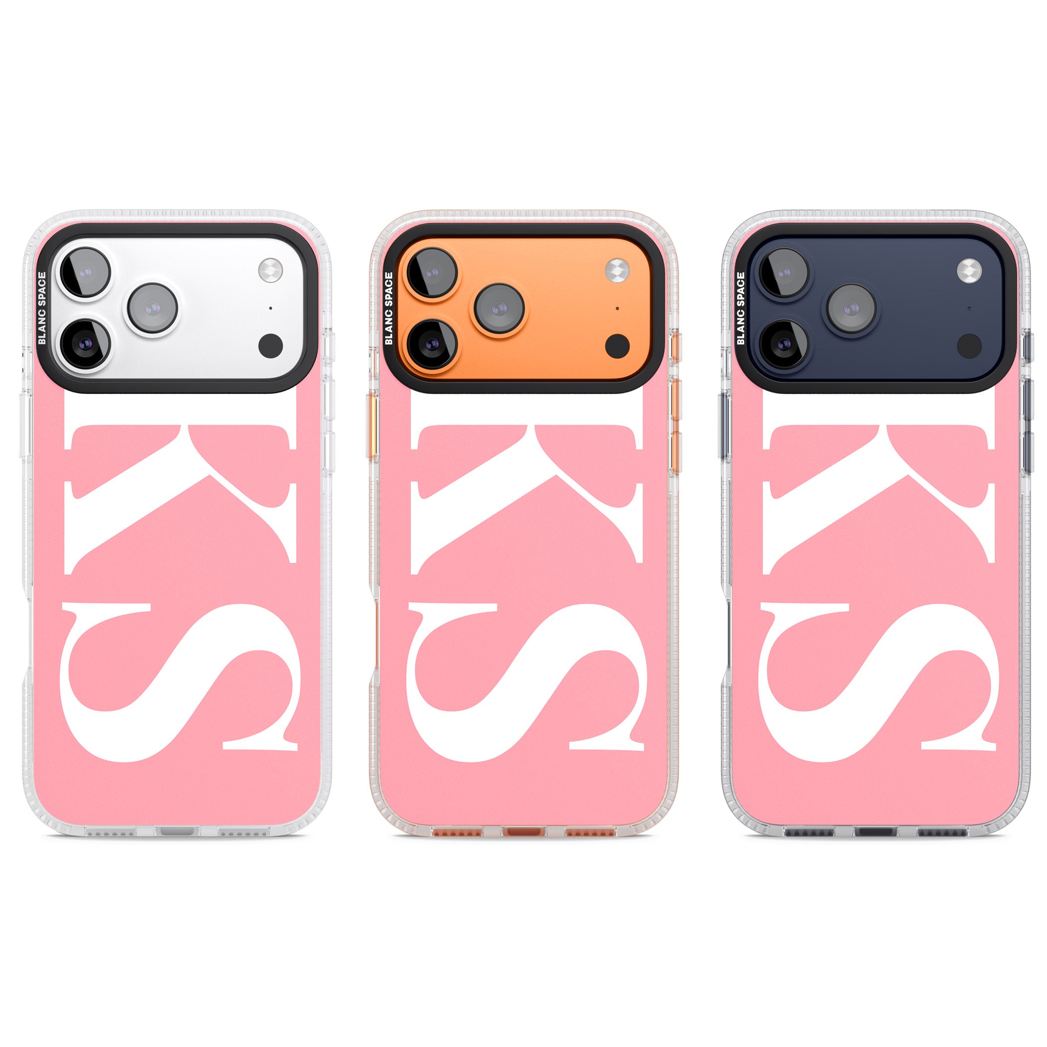 Personalised White & Pink Letters iPhone 17 Pro Impact Air Clear Phone Case APT Impact Protection