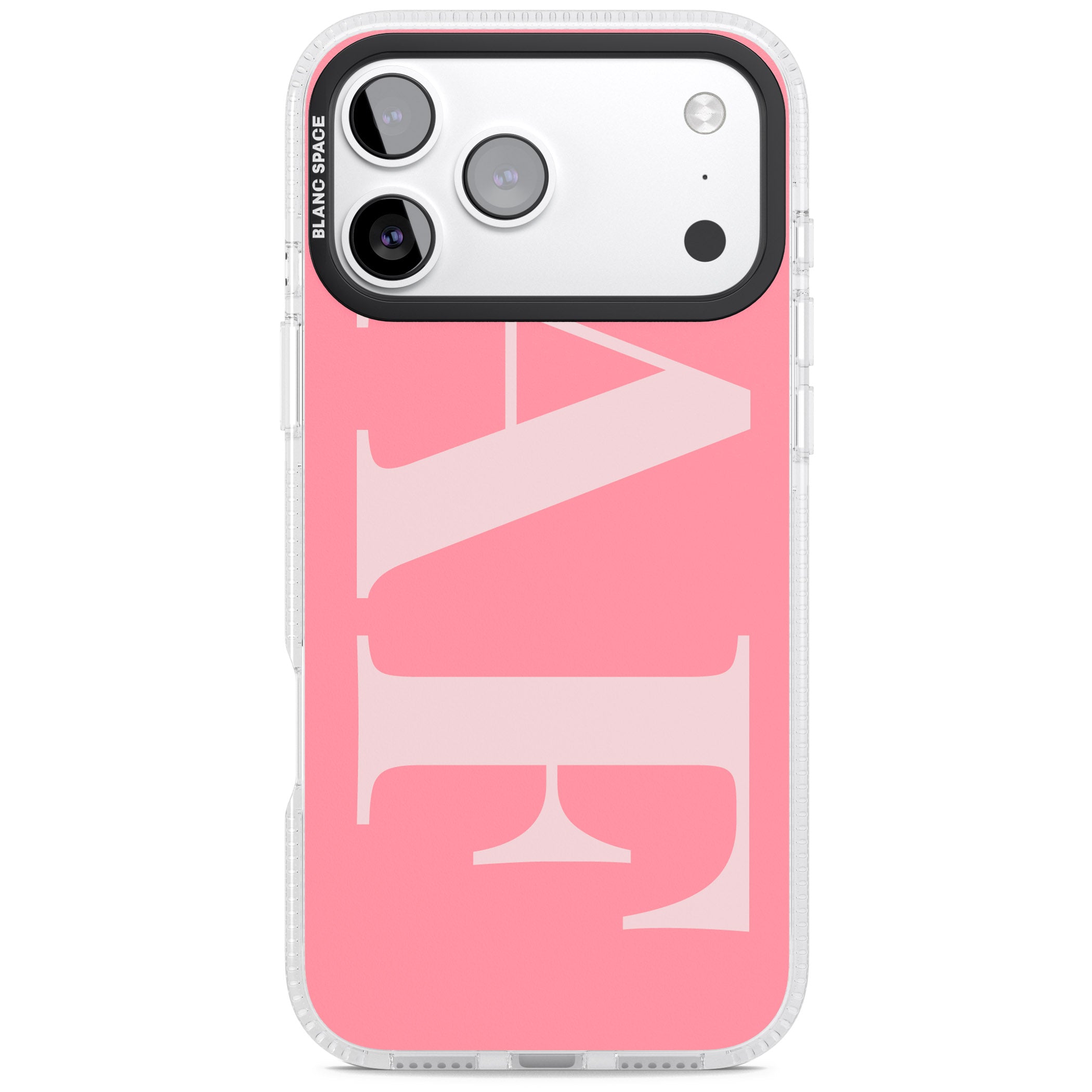 Personalised Light & Dark Pink Green Letters iPhone 17 Pro Impact Air Clear Phone Case