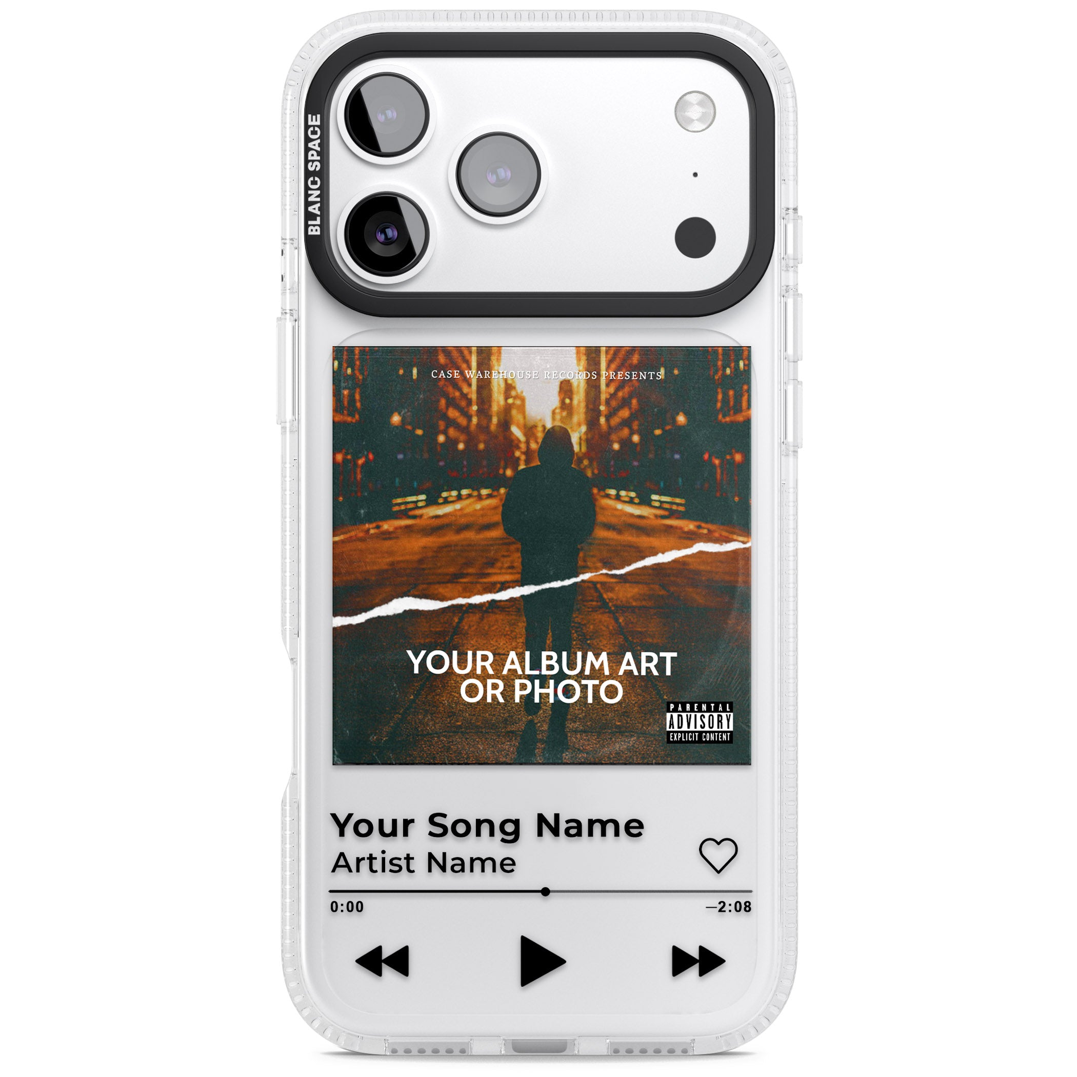 Personalised Album Art iPhone 17 Pro Impact Air Clear Phone Case