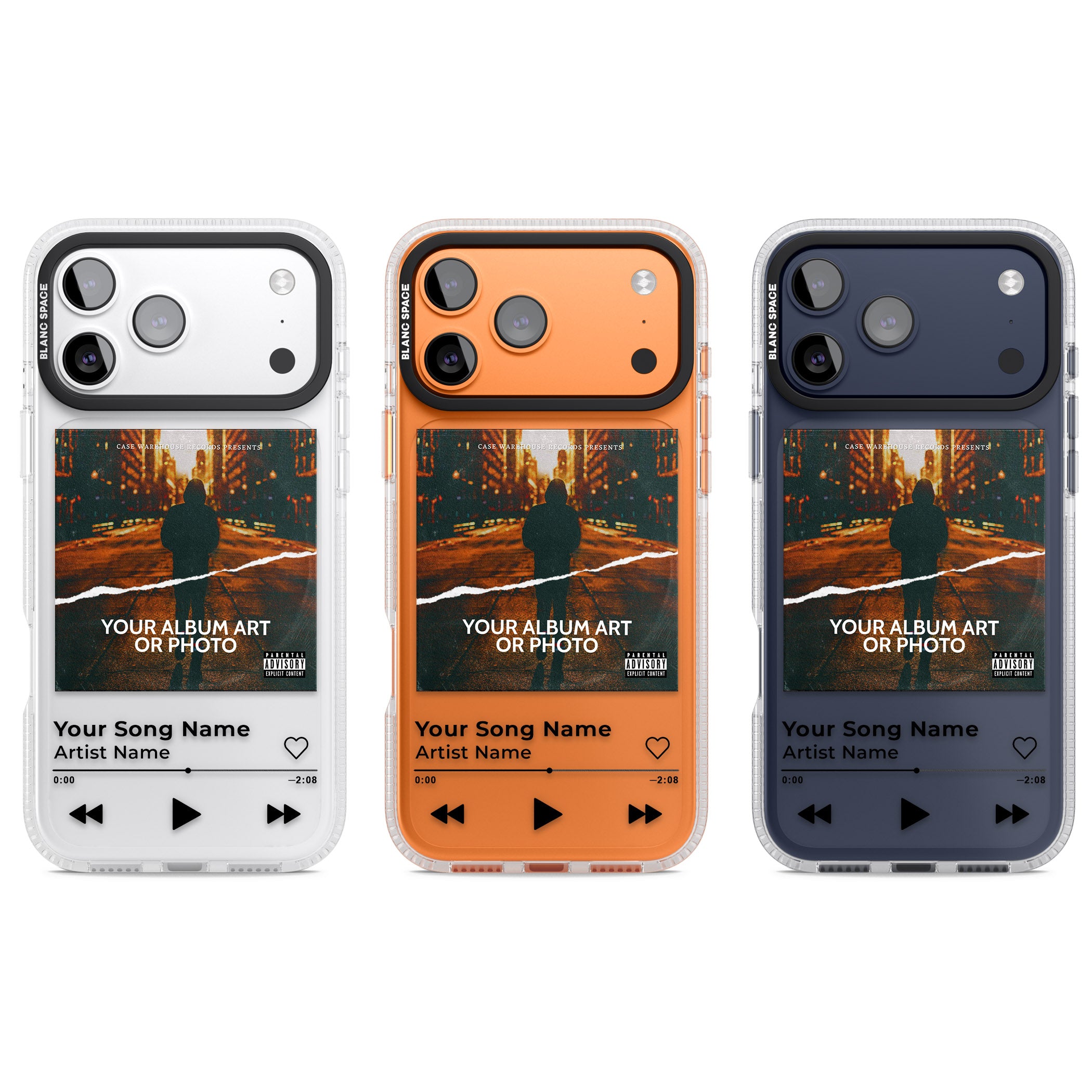 Personalised Album Art iPhone 17 Pro Impact Air Clear Phone Case APT Impact Protection