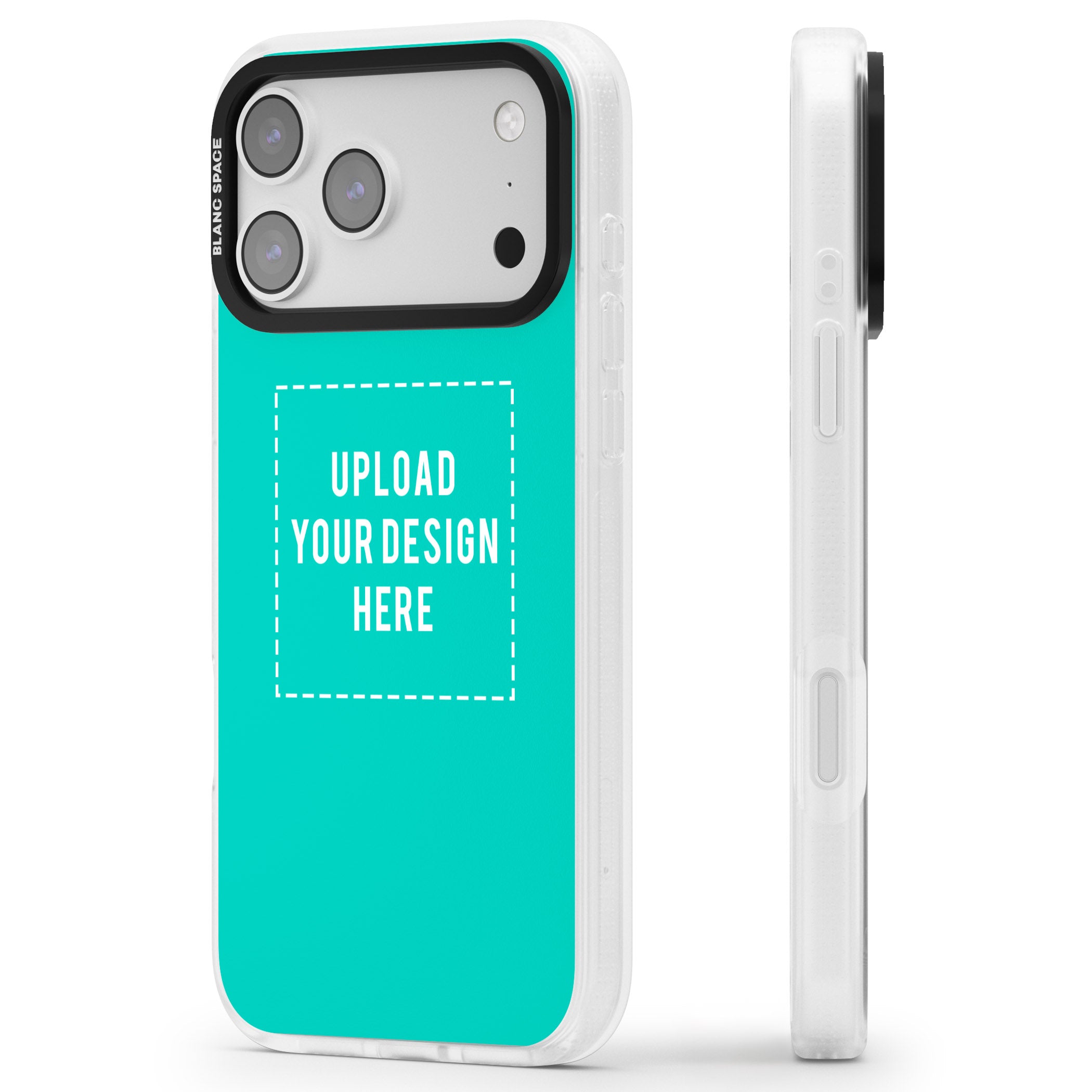 Personalised Personalise Your Own Design iPhone 17 Pro Impact Air Clear Phone Case Side Profile