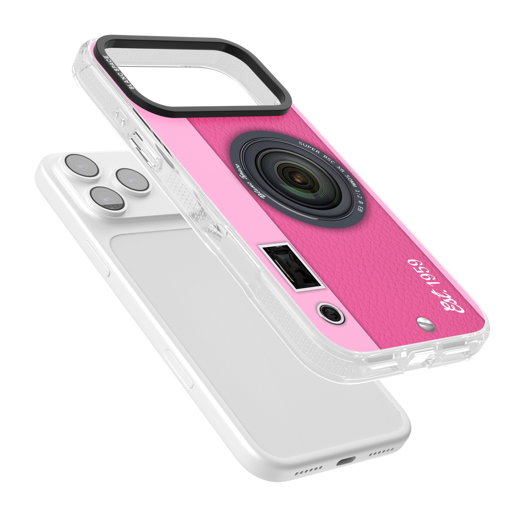 Personalised Pink Dream Camera iPhone 17 Pro Impact Air Clear Phone Case Colours