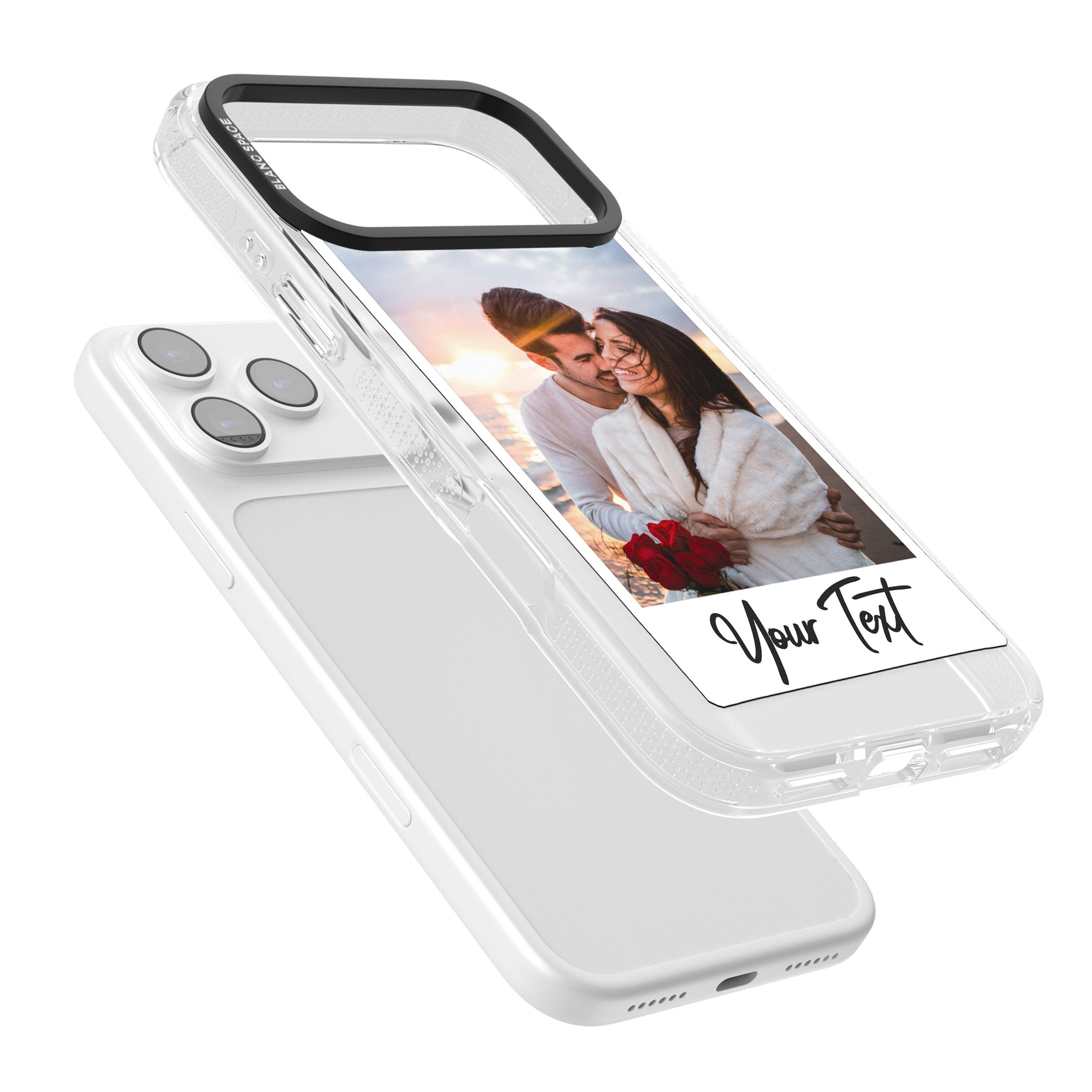 Personalised Instant Camera Photo iPhone 17 Pro Impact Air Clear Phone Case Colours