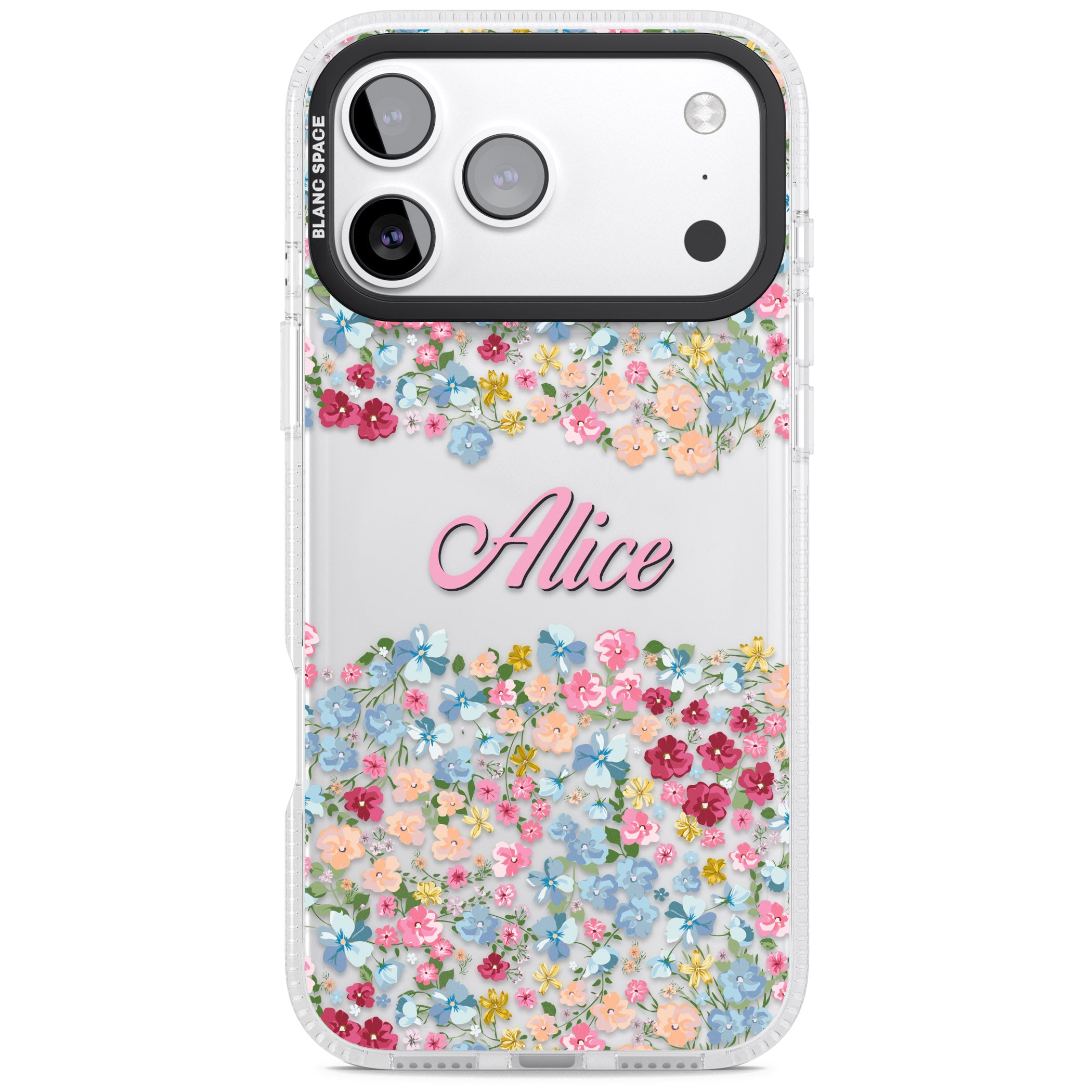 Personalised Venetian Meadow iPhone 17 Pro Impact Air Clear Phone Case