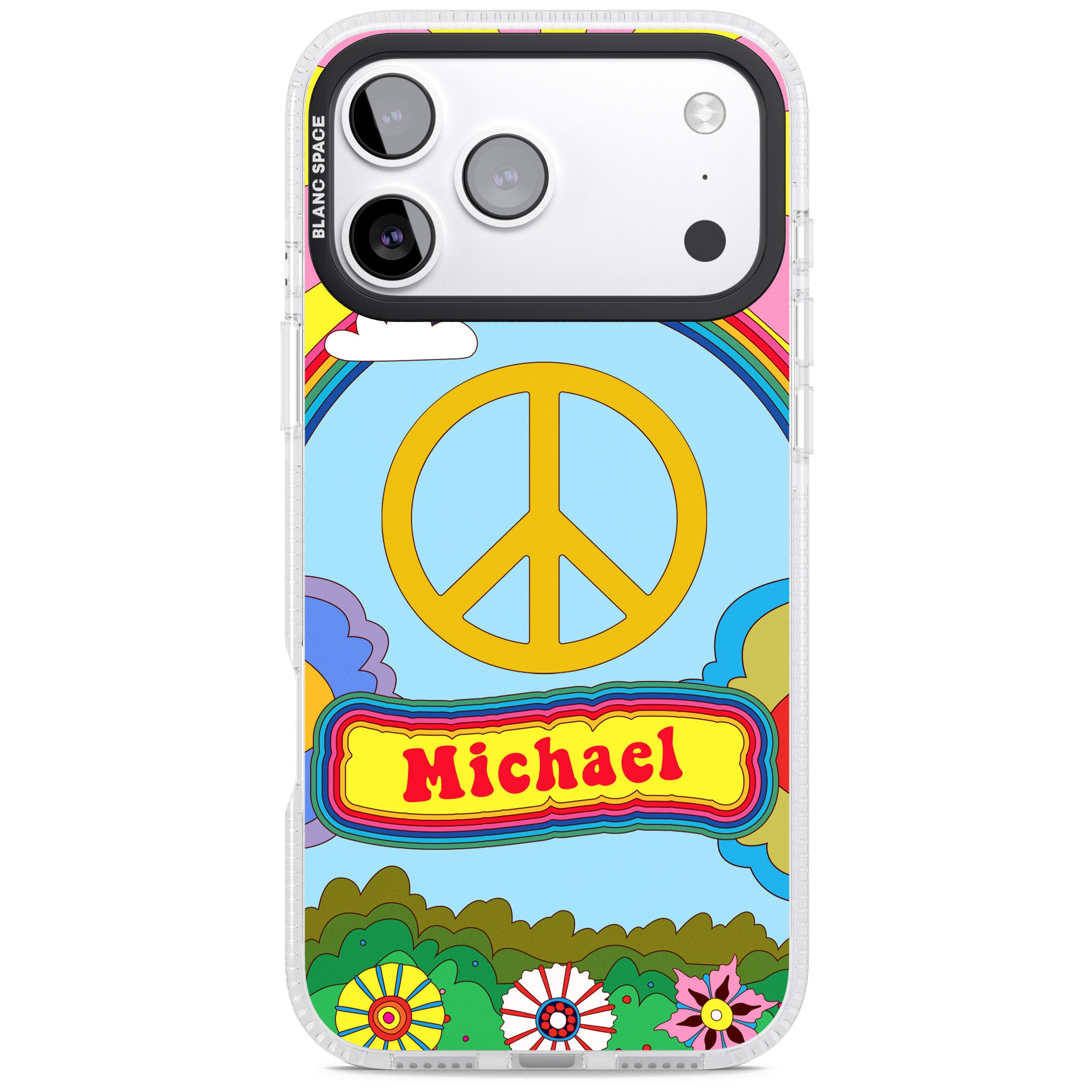 Personalised Happy Days iPhone 17 Pro Impact Air Clear Phone Case