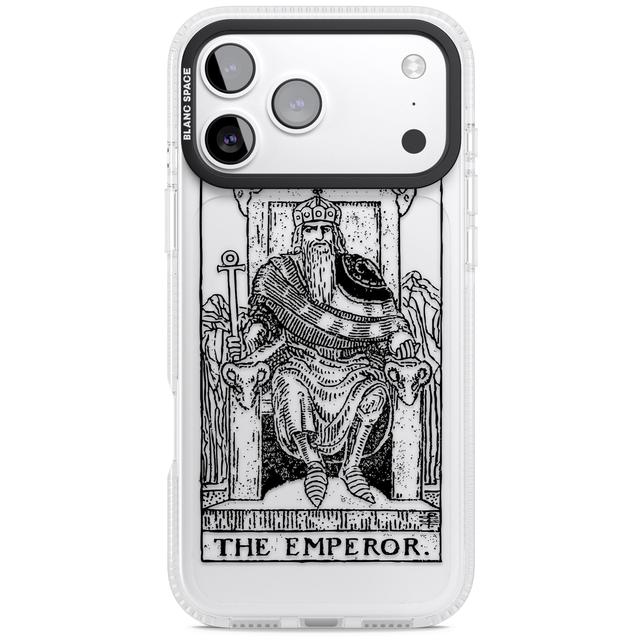 Personalised The Emperor Tarot iPhone 17 Pro Impact Air Clear Phone Case