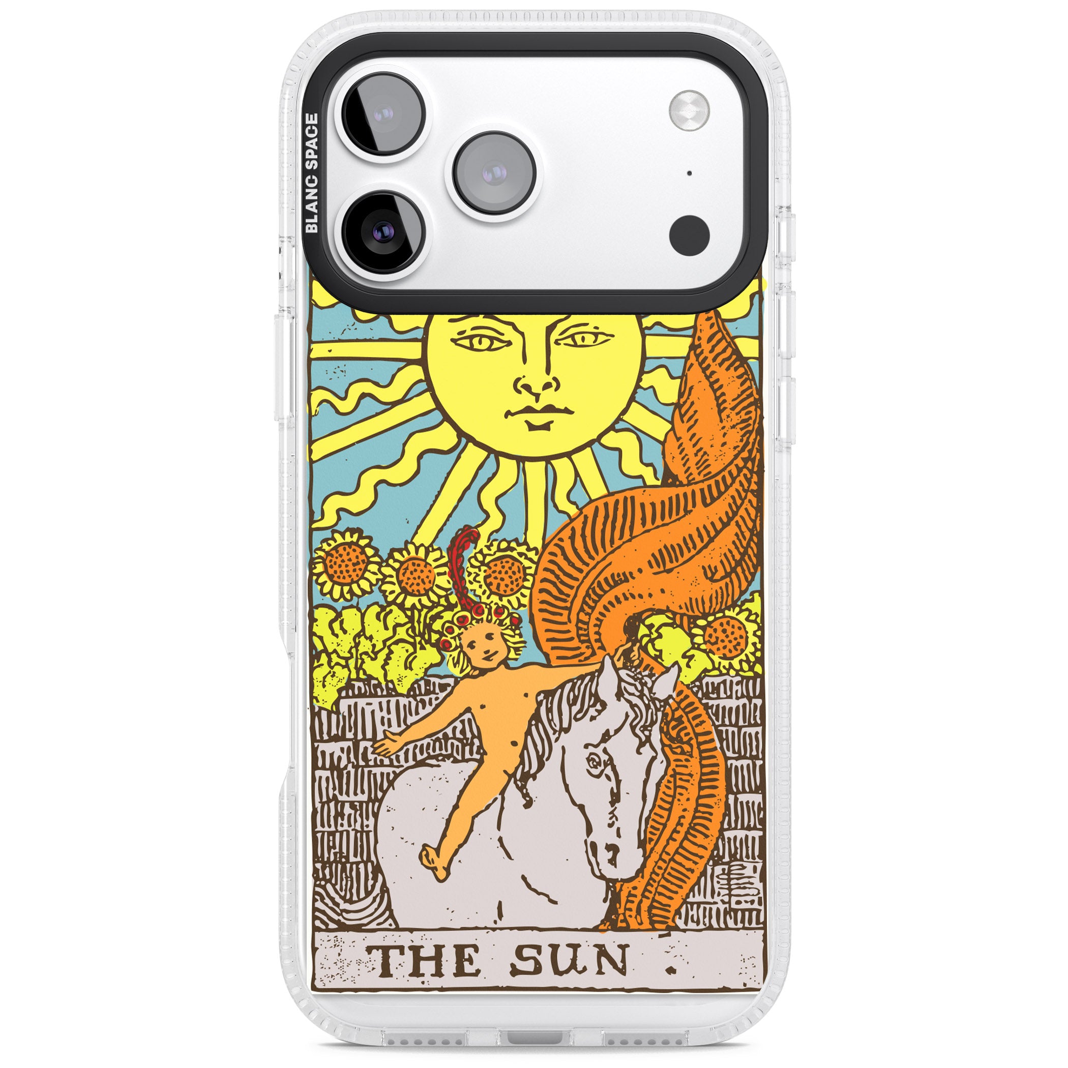 Personalised The Sun Tarot Card (Color) iPhone 17 Pro Impact Air Clear Phone Case