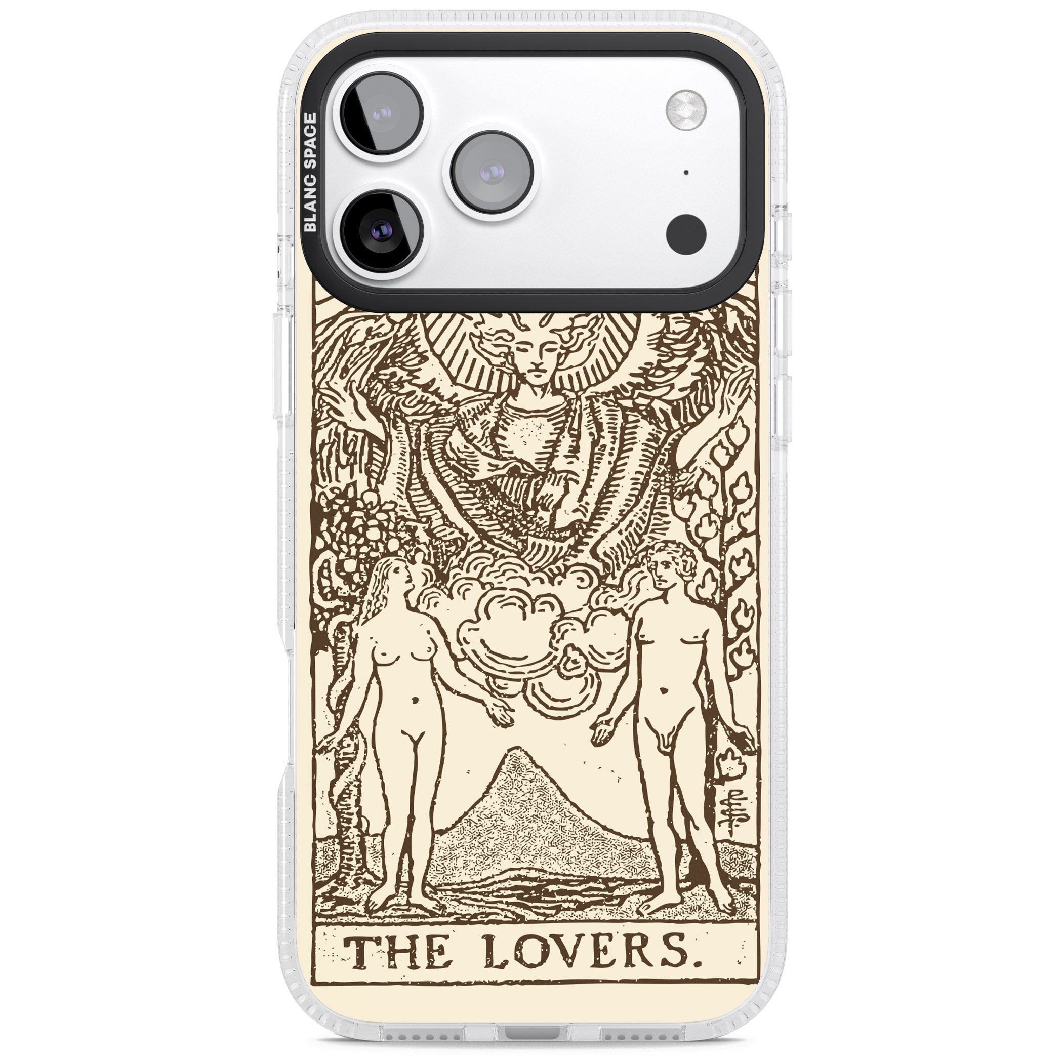 Personalised The Lovers Tarot Card (Cream) iPhone 17 Pro Impact Air Clear Phone Case