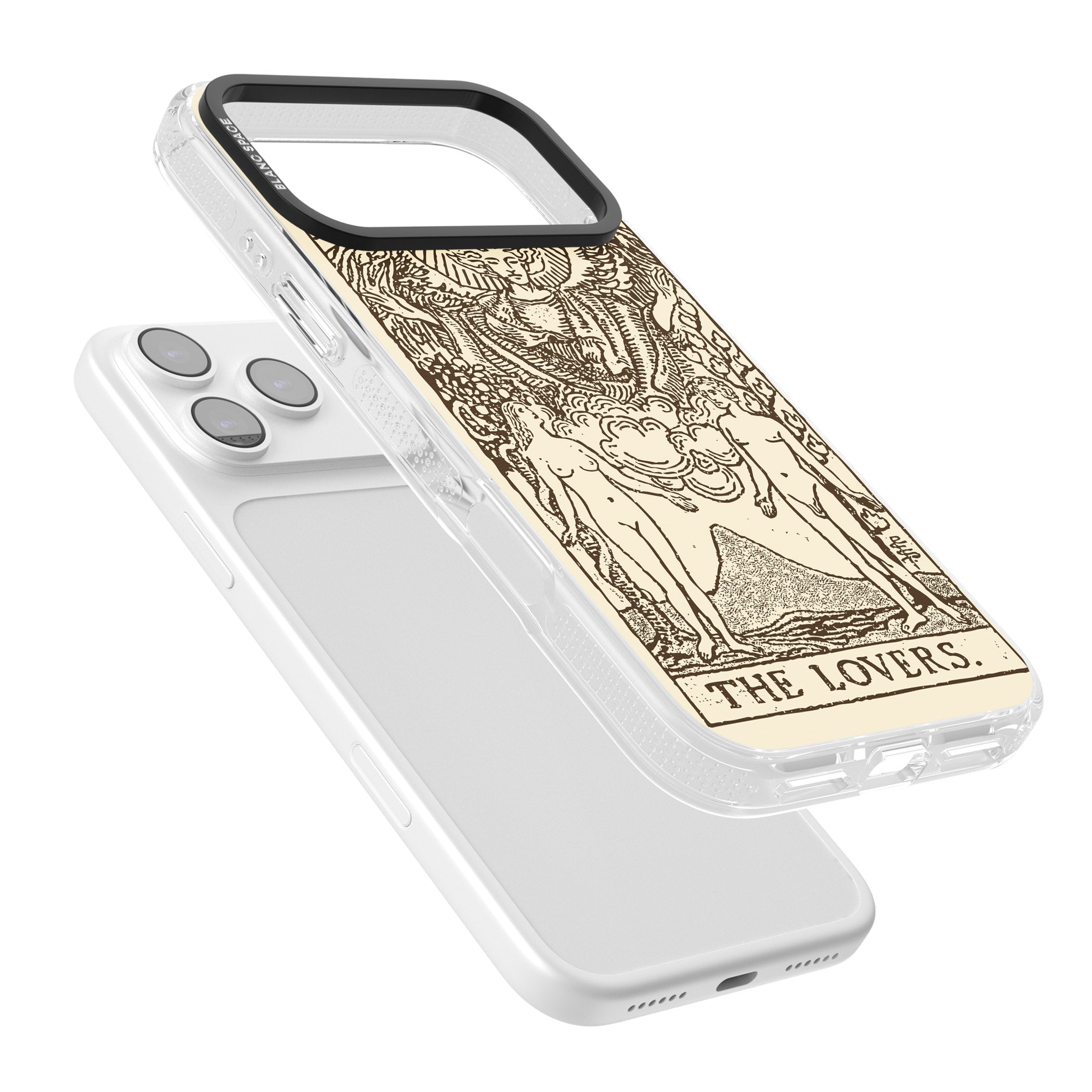 Personalised The Lovers Tarot Card (Cream) iPhone 17 Pro Impact Air Clear Phone Case Colours