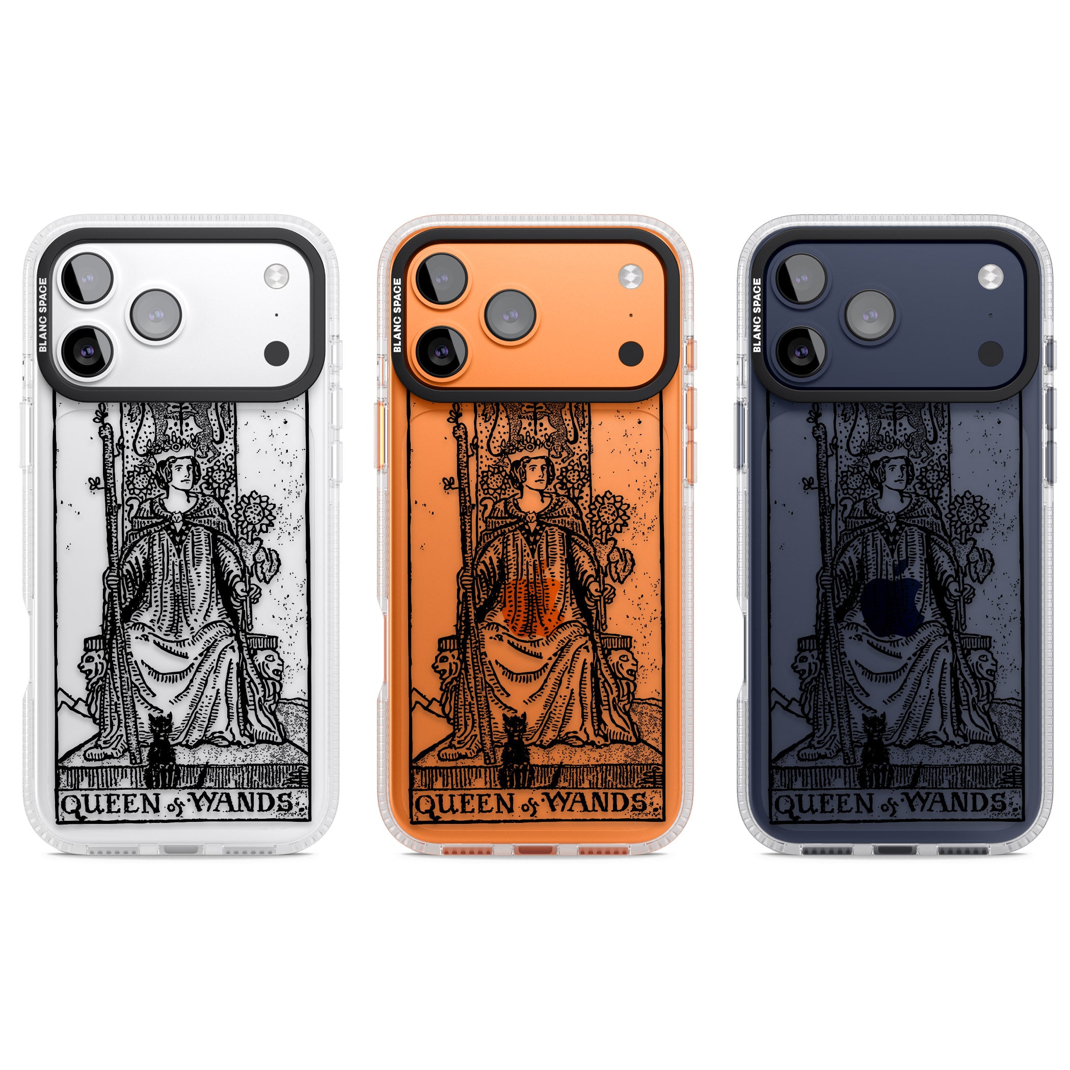 Personalised Queen Of Wands Tarot Card (Clear) iPhone 17 Pro Impact Air Clear Phone Case APT Impact Protection