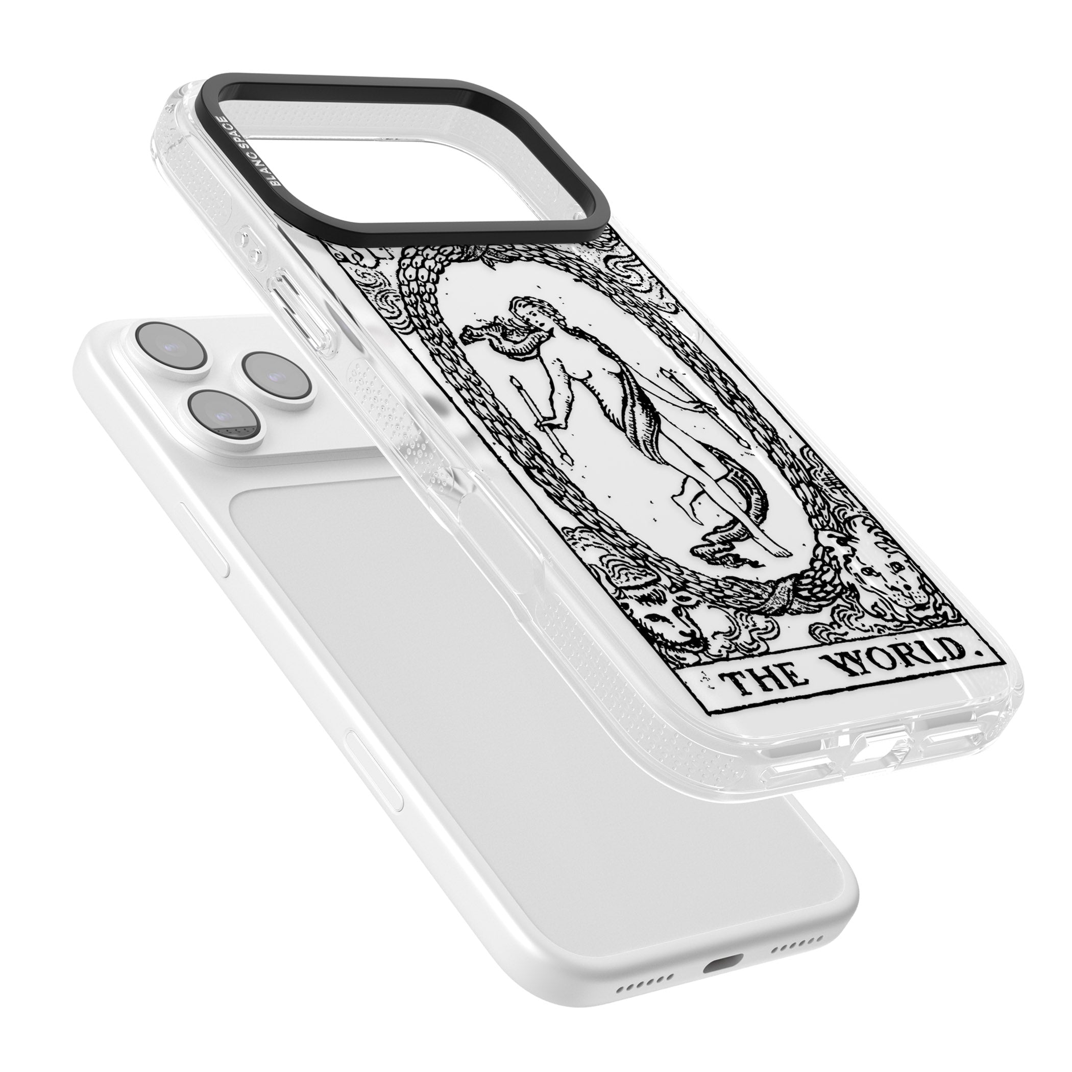 Personalised The World Tarot Card (Clear) iPhone 17 Pro Impact Air Clear Phone Case Colours