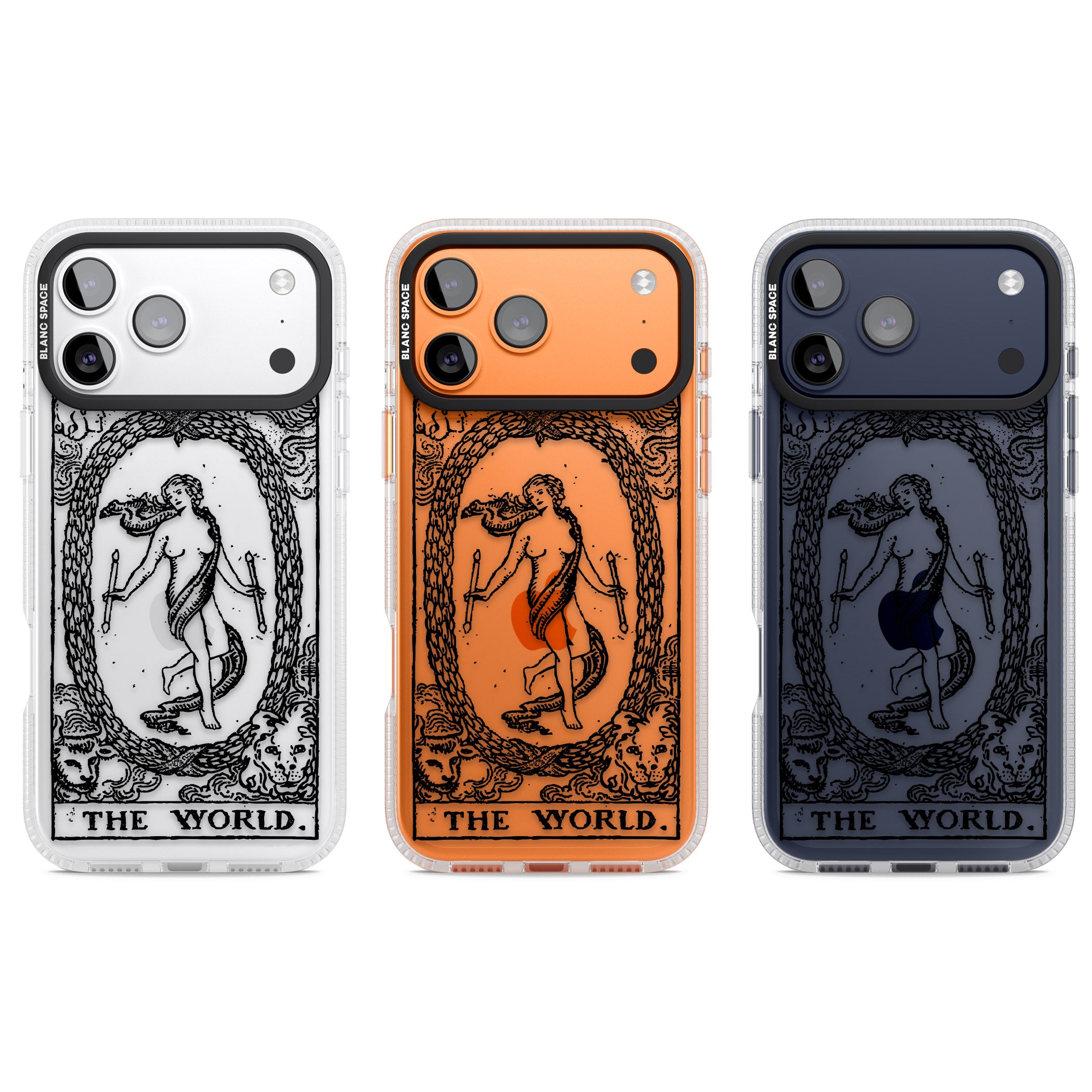 Personalised The World Tarot Card (Clear) iPhone 17 Pro Impact Air Clear Phone Case APT Impact Protection