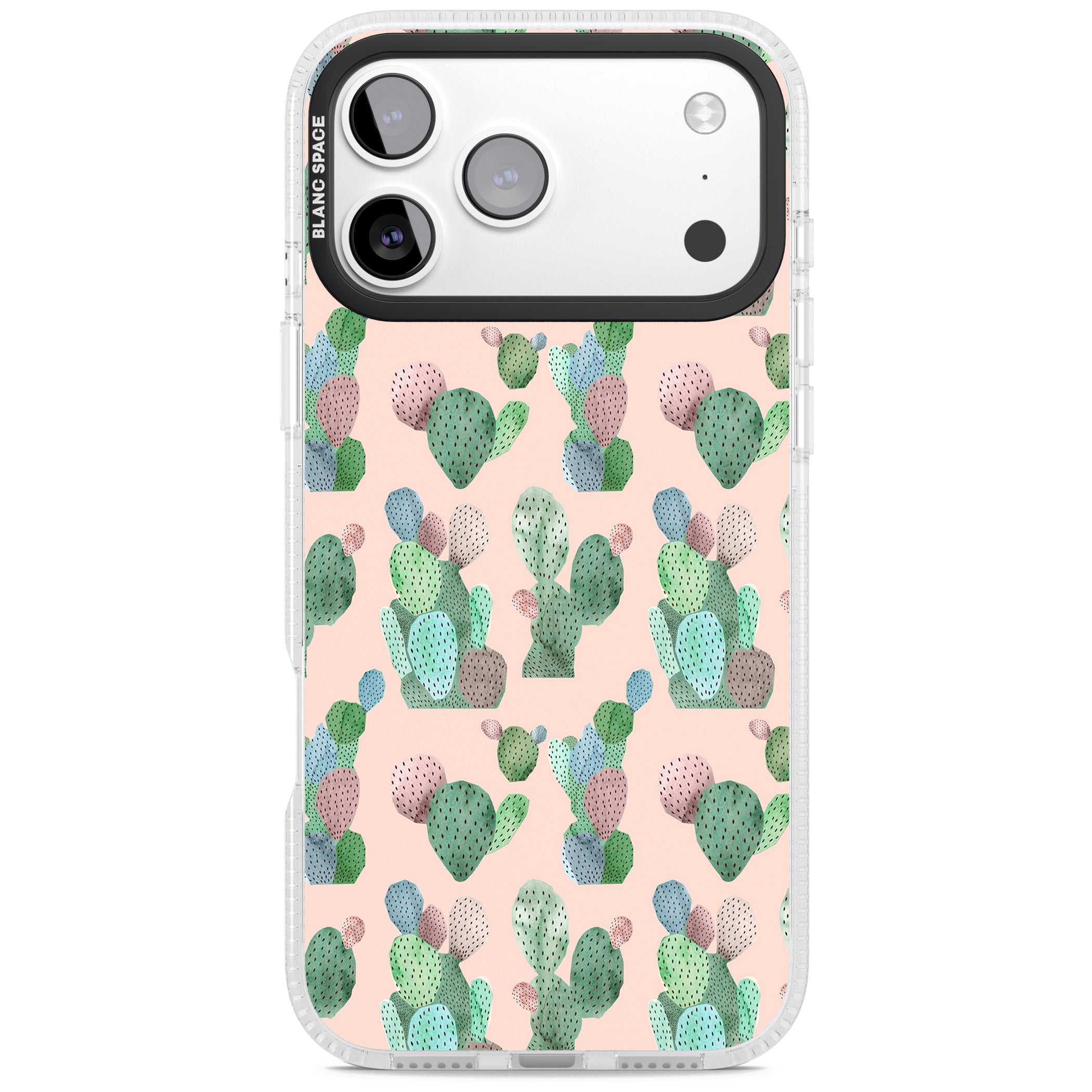 Pink Cactus iPhone 17 Pro Impact Air Clear Phone Case