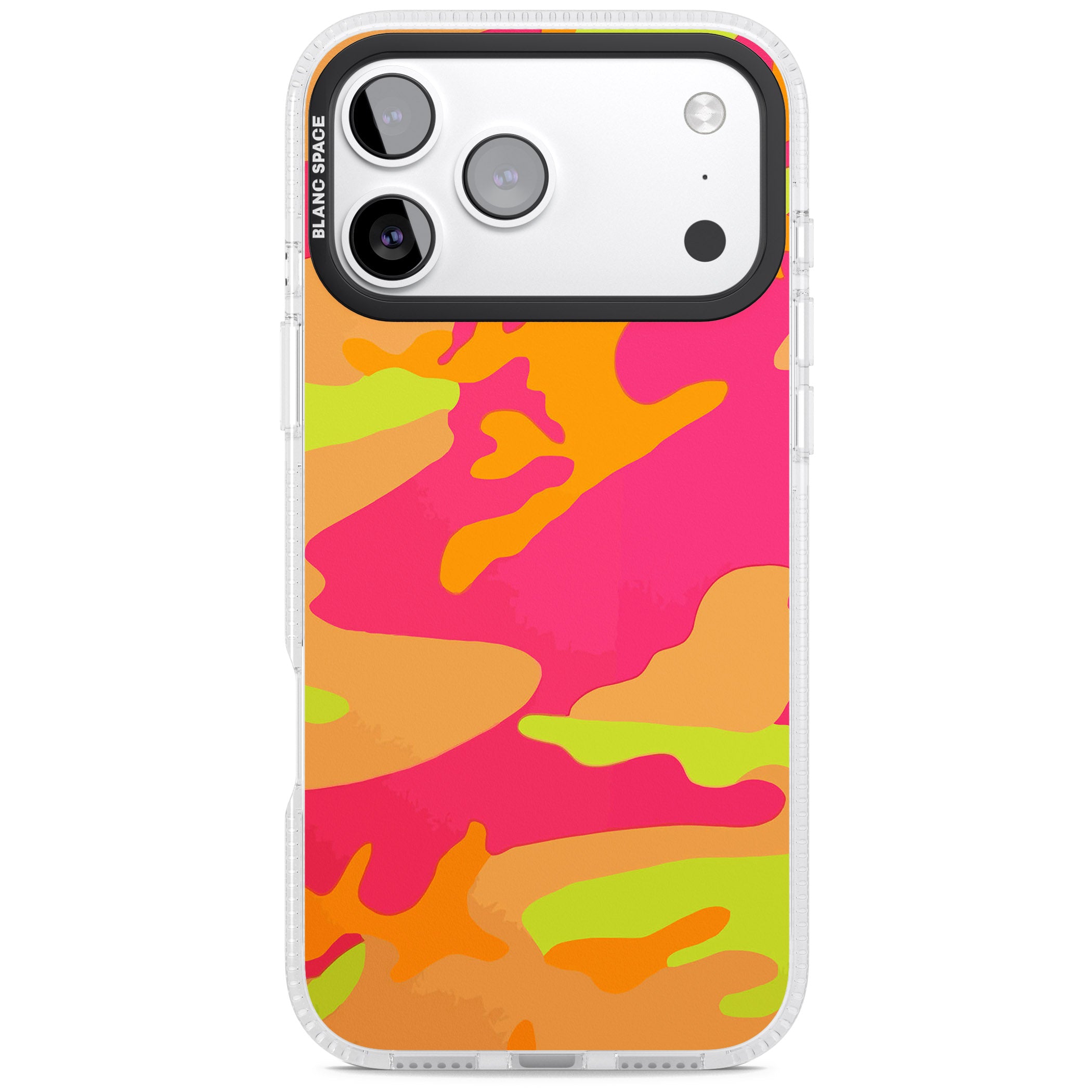 Neon Camo iPhone 17 Pro Impact Air Clear Phone Case