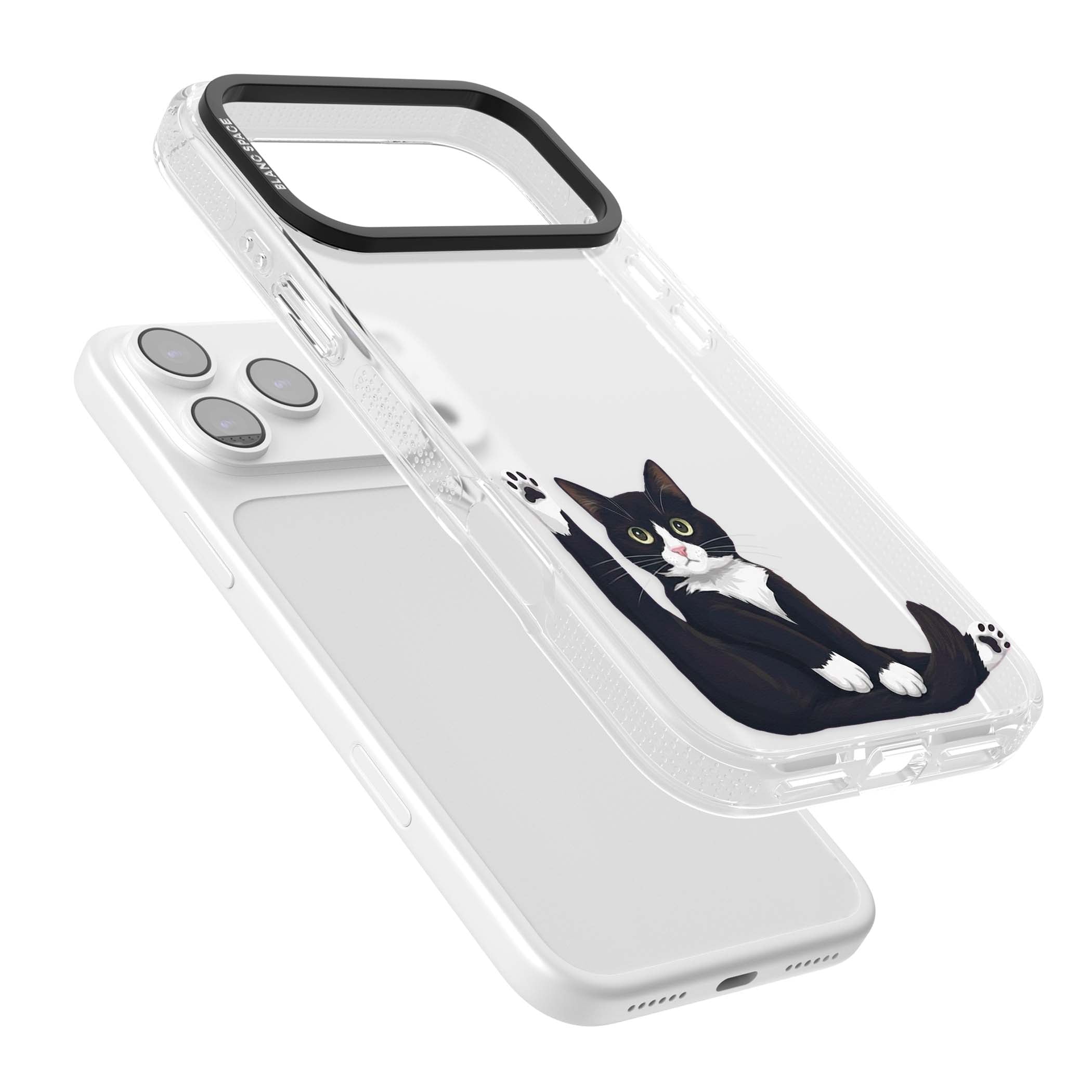 Mid-Groom Cat animals iPhone case | Clear Case Impact Air case for iPhone 17 Pro, iPhone 17 Pro Max