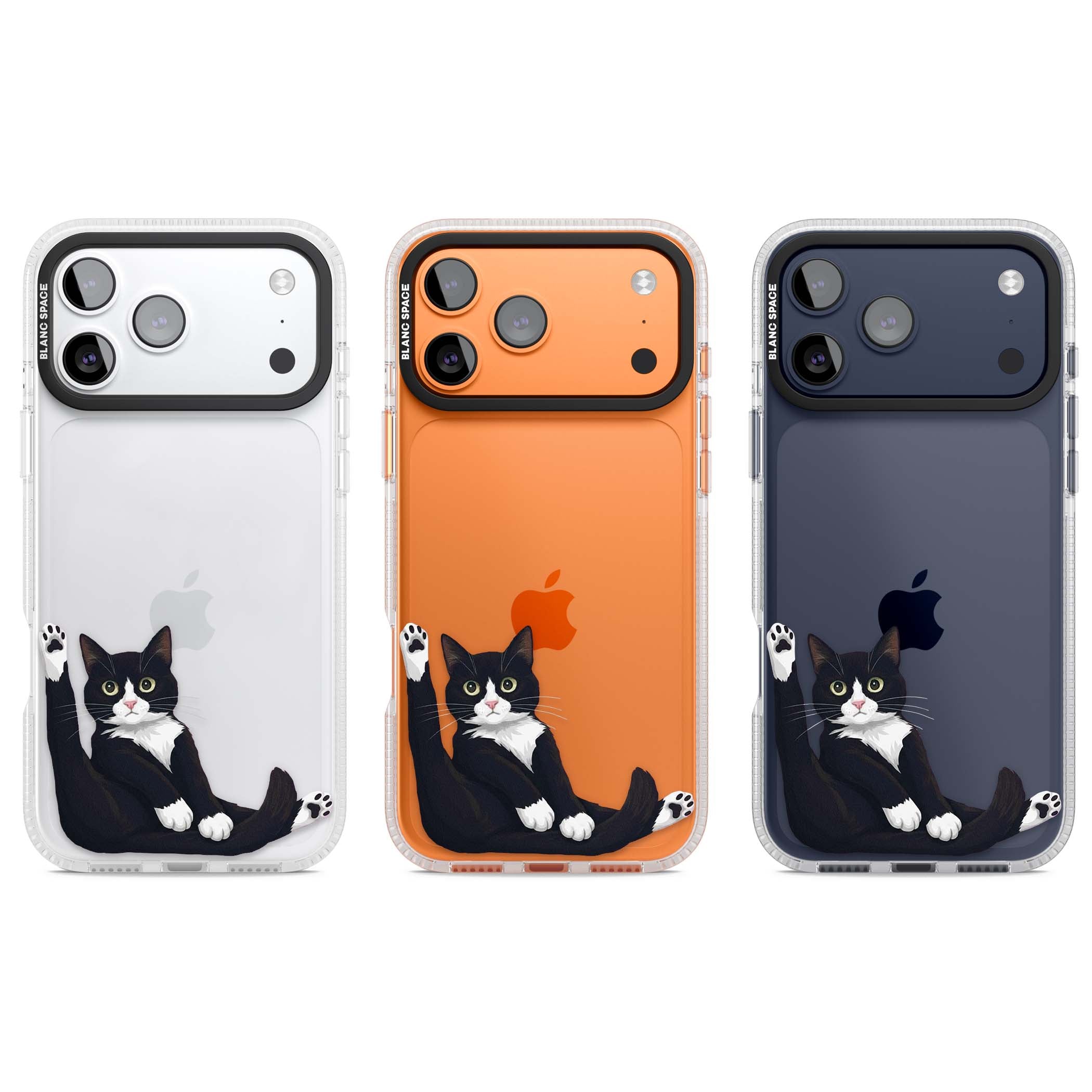 Mid-Groom Cat animals iPhone case | Clear Case Impact Air case for iPhone 17 Pro, iPhone 17 Pro Max