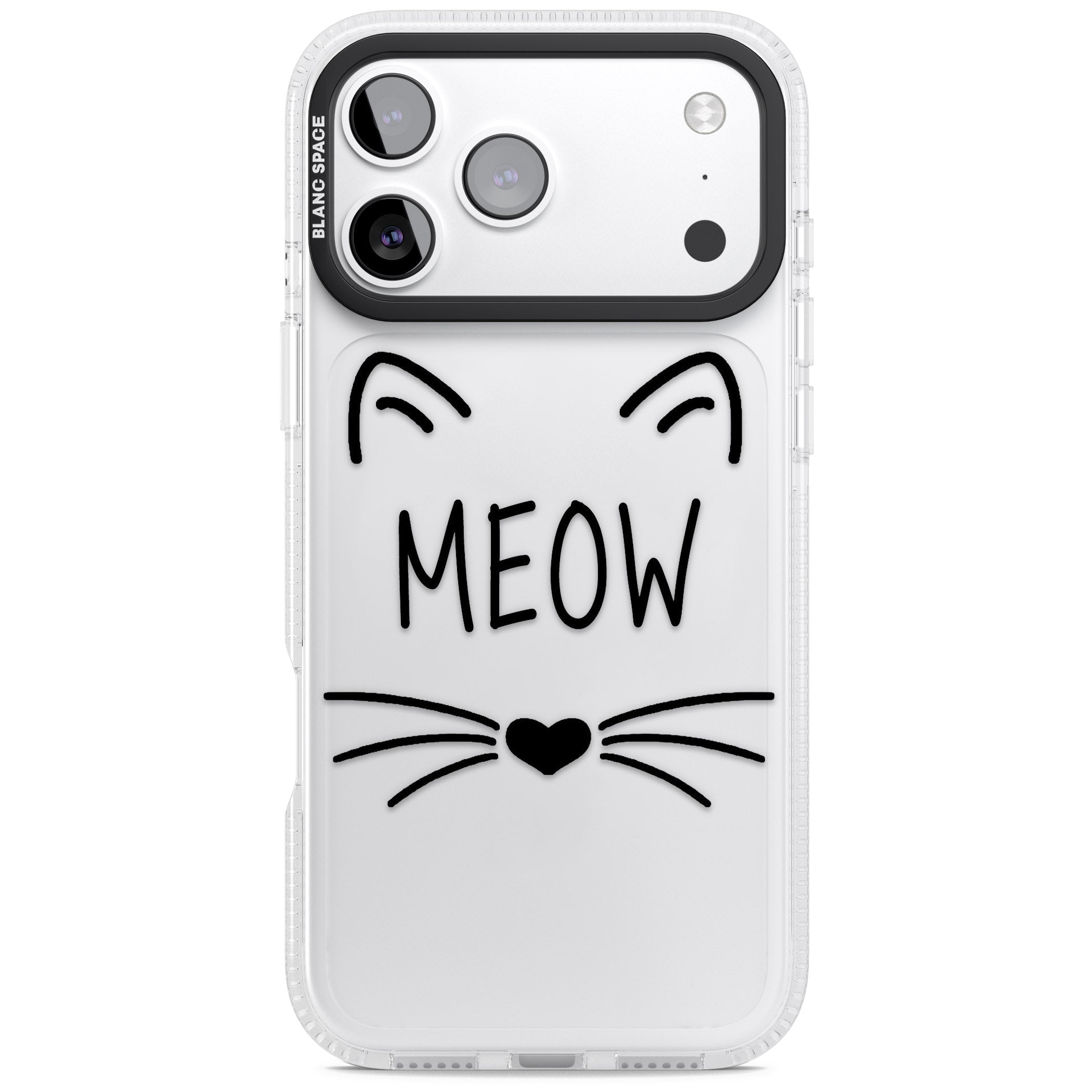 Cat Whiskers iPhone 17 Pro Impact Air Clear Phone Case