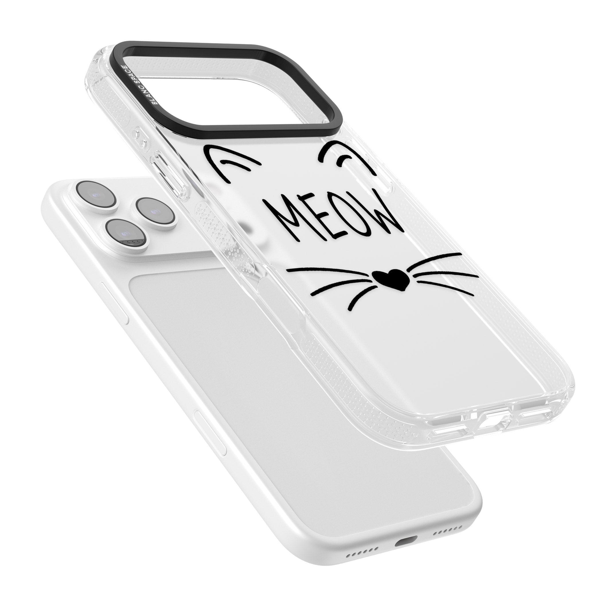 Cat Whiskers iPhone 17 Pro Impact Air Clear Phone Case Colours