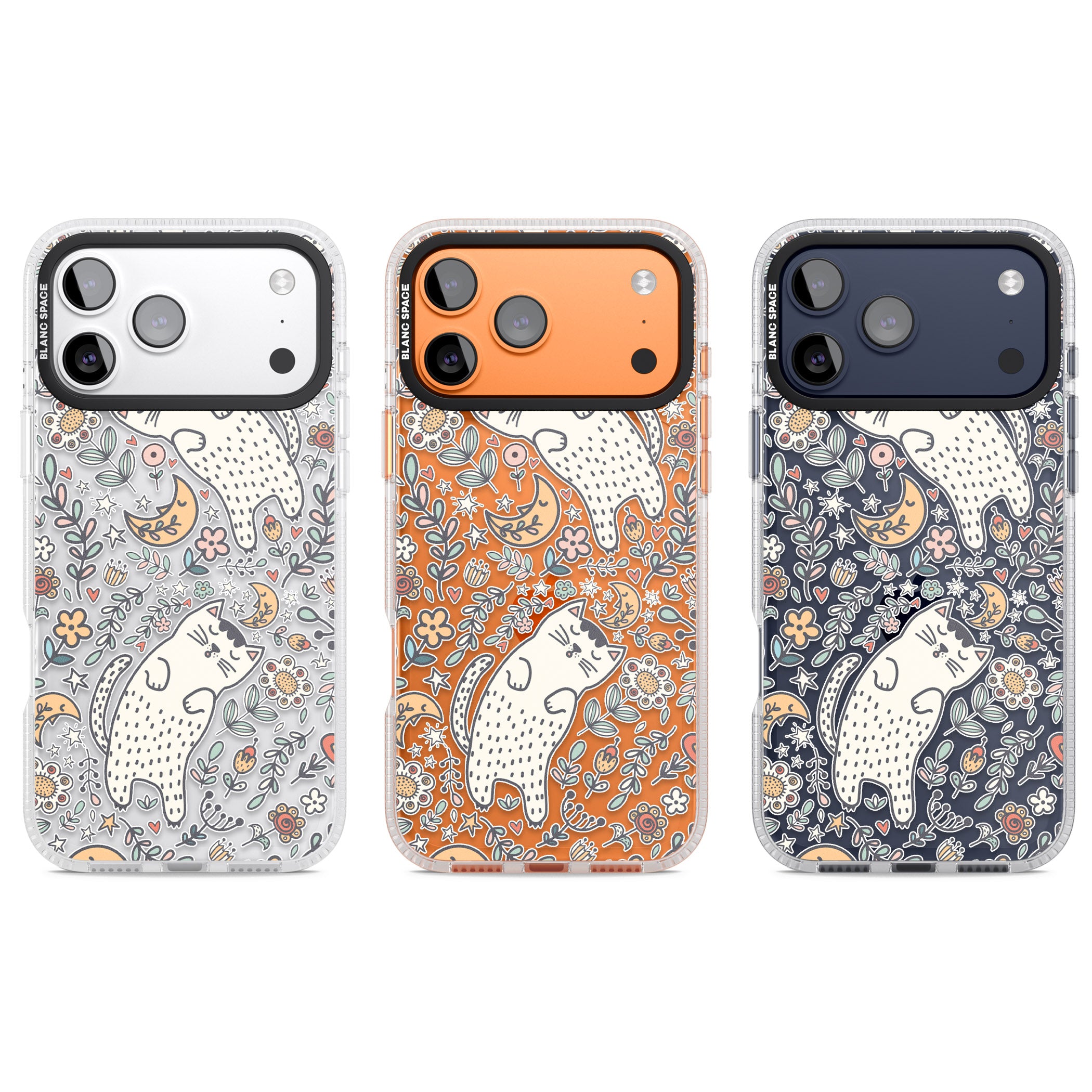 Sleeping Cat Pattern iPhone 17 Pro Impact Air Clear Phone Case APT Impact Protection