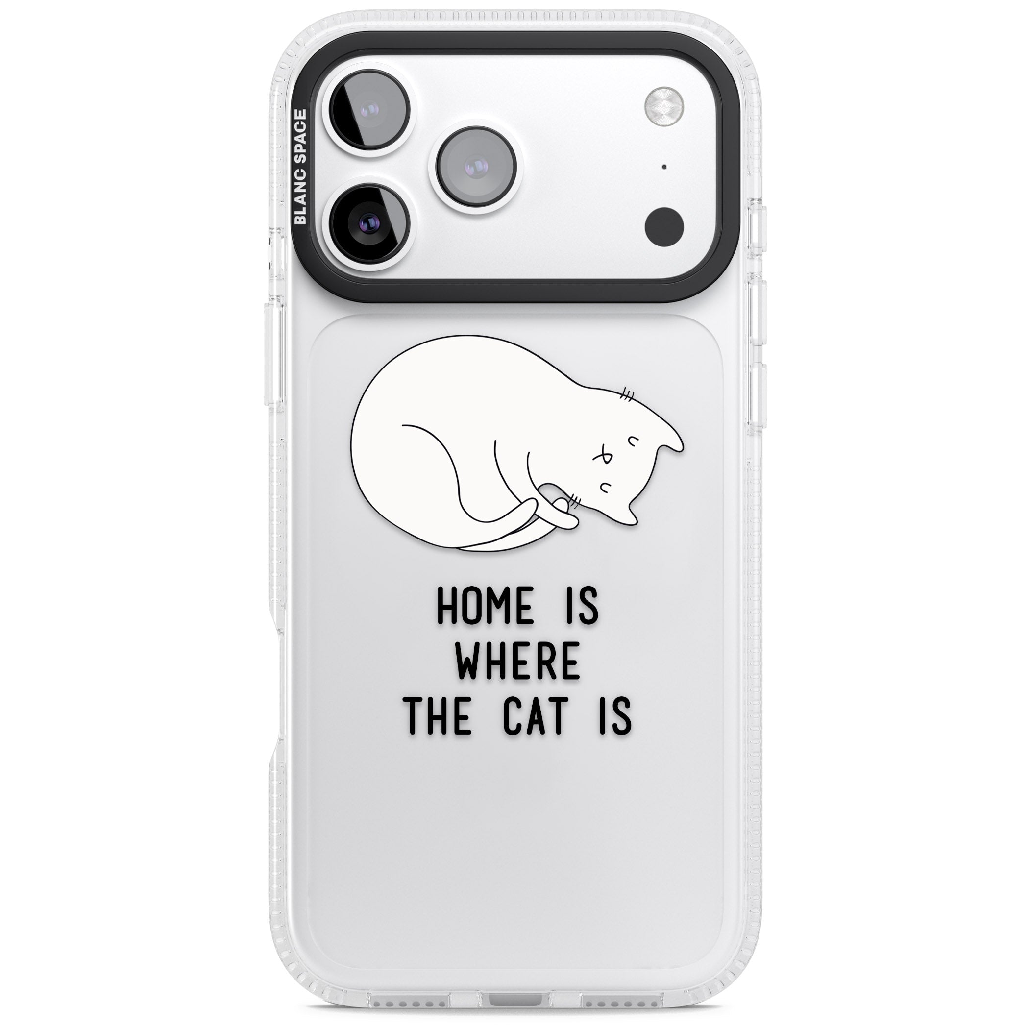 Home Is Where The Cat Is iPhone 17 Pro Impact Air Clear Phone Case