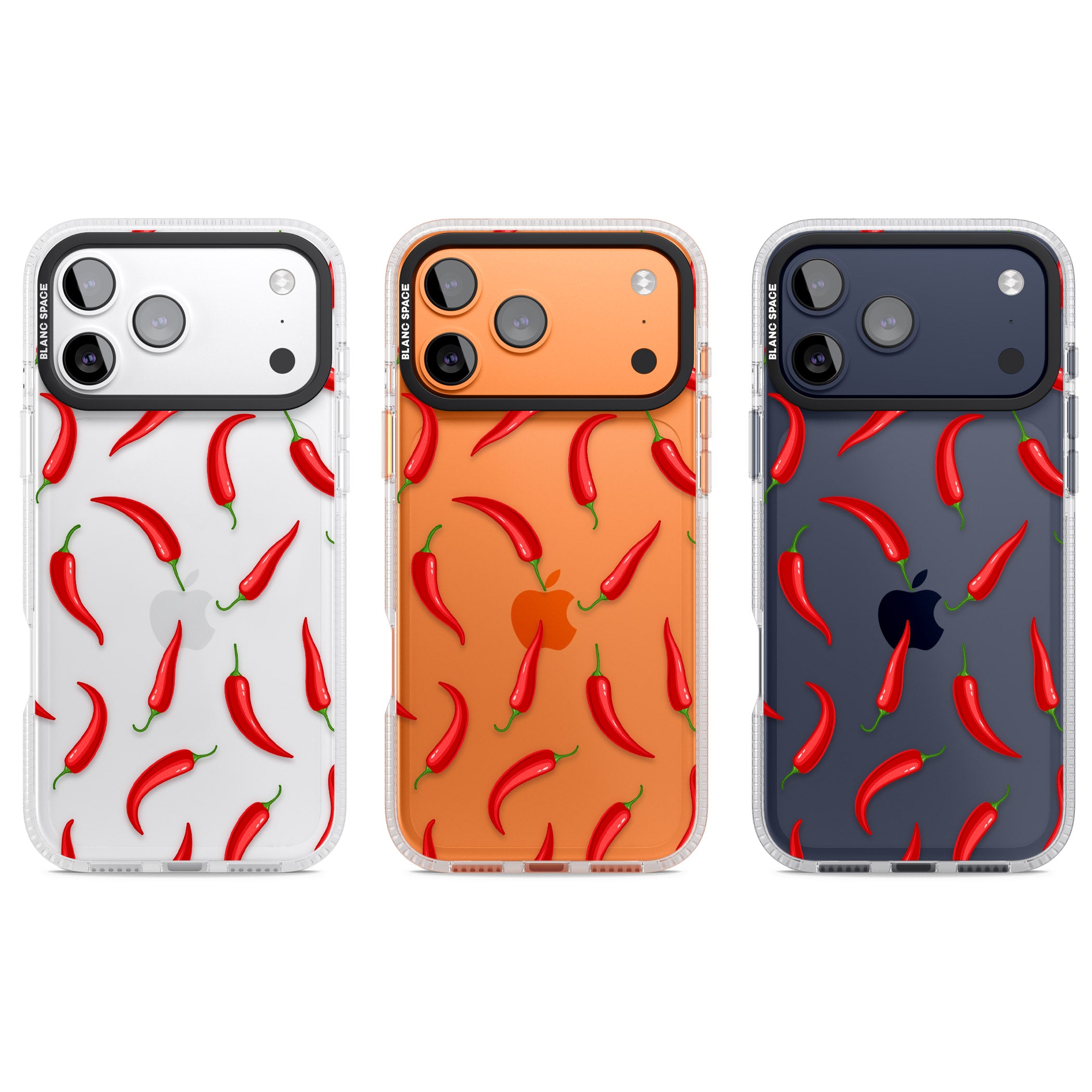 Chilli Pattern iPhone 17 Pro Impact Air Clear Phone Case APT Impact Protection