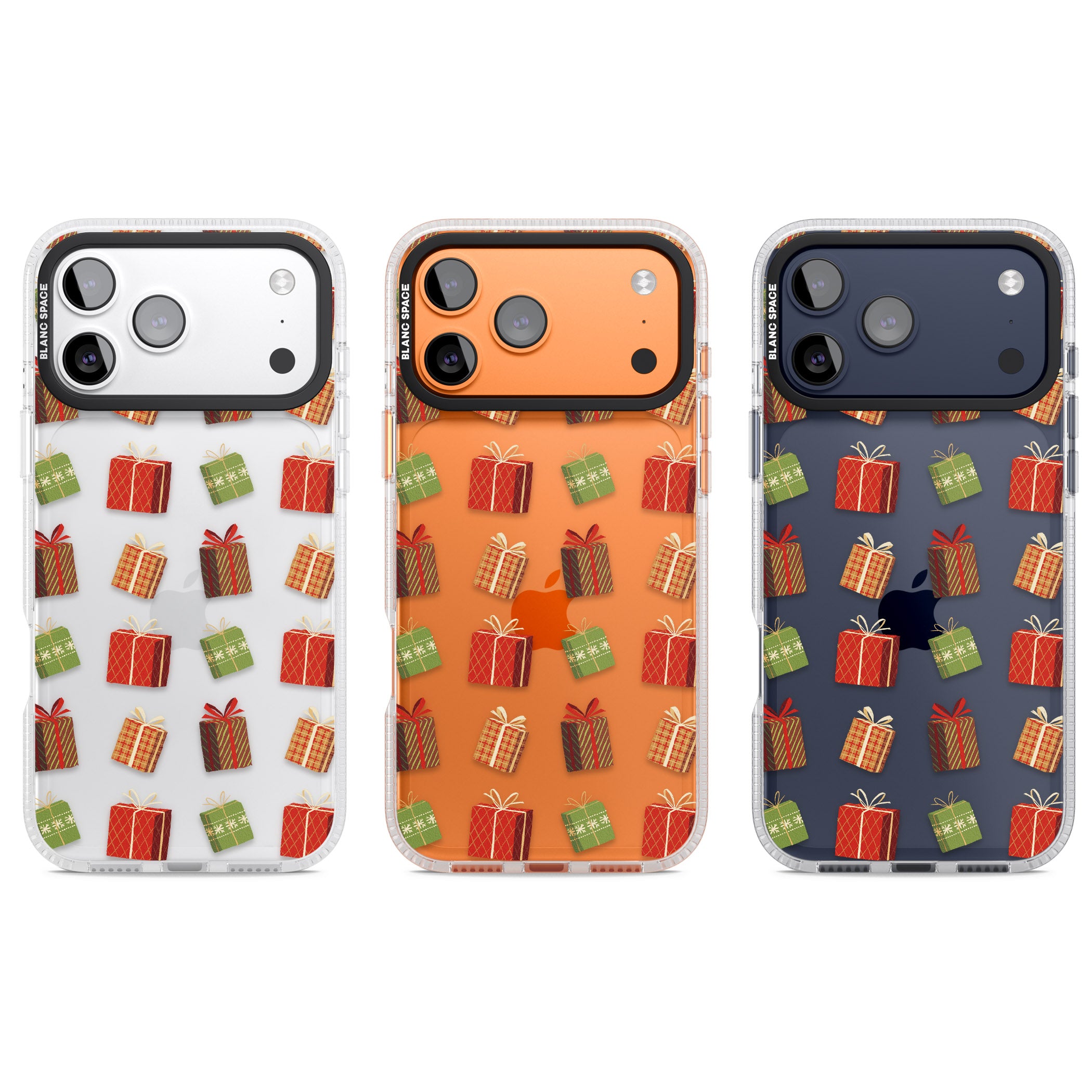 Christmas Presents Pattern iPhone 17 Pro Impact Air Clear Phone Case APT Impact Protection