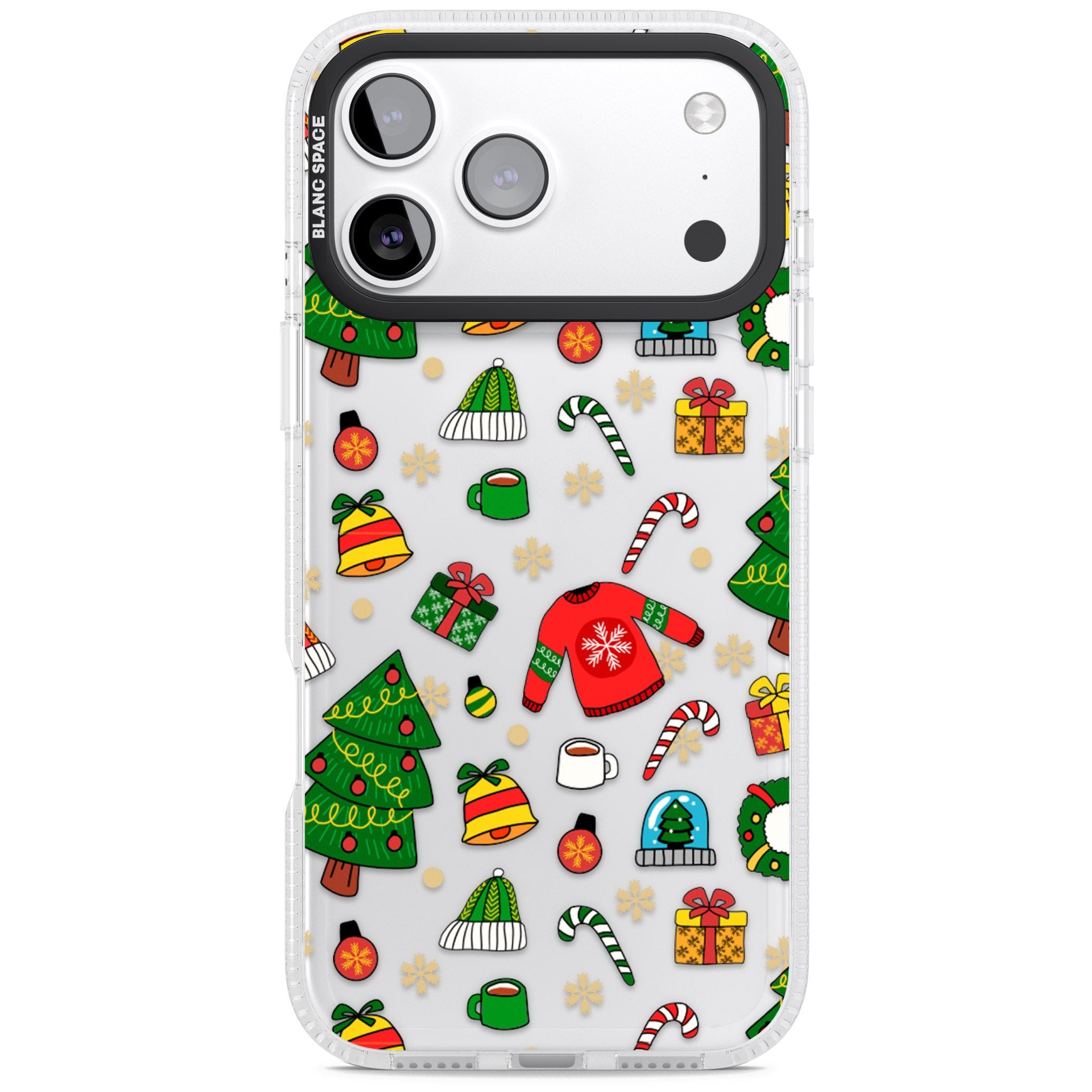 Christmas Mixture Pattern iPhone 17 Pro Impact Air Clear Phone Case