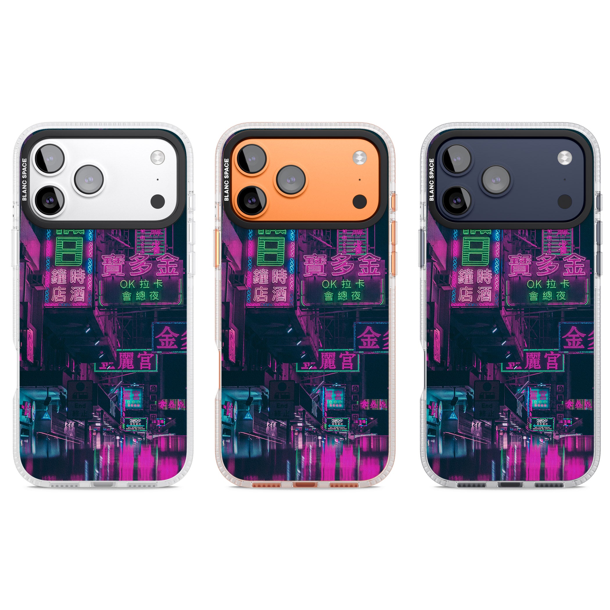 Neon Night Strip iPhone 17 Pro Impact Air Clear Phone Case APT Impact Protection