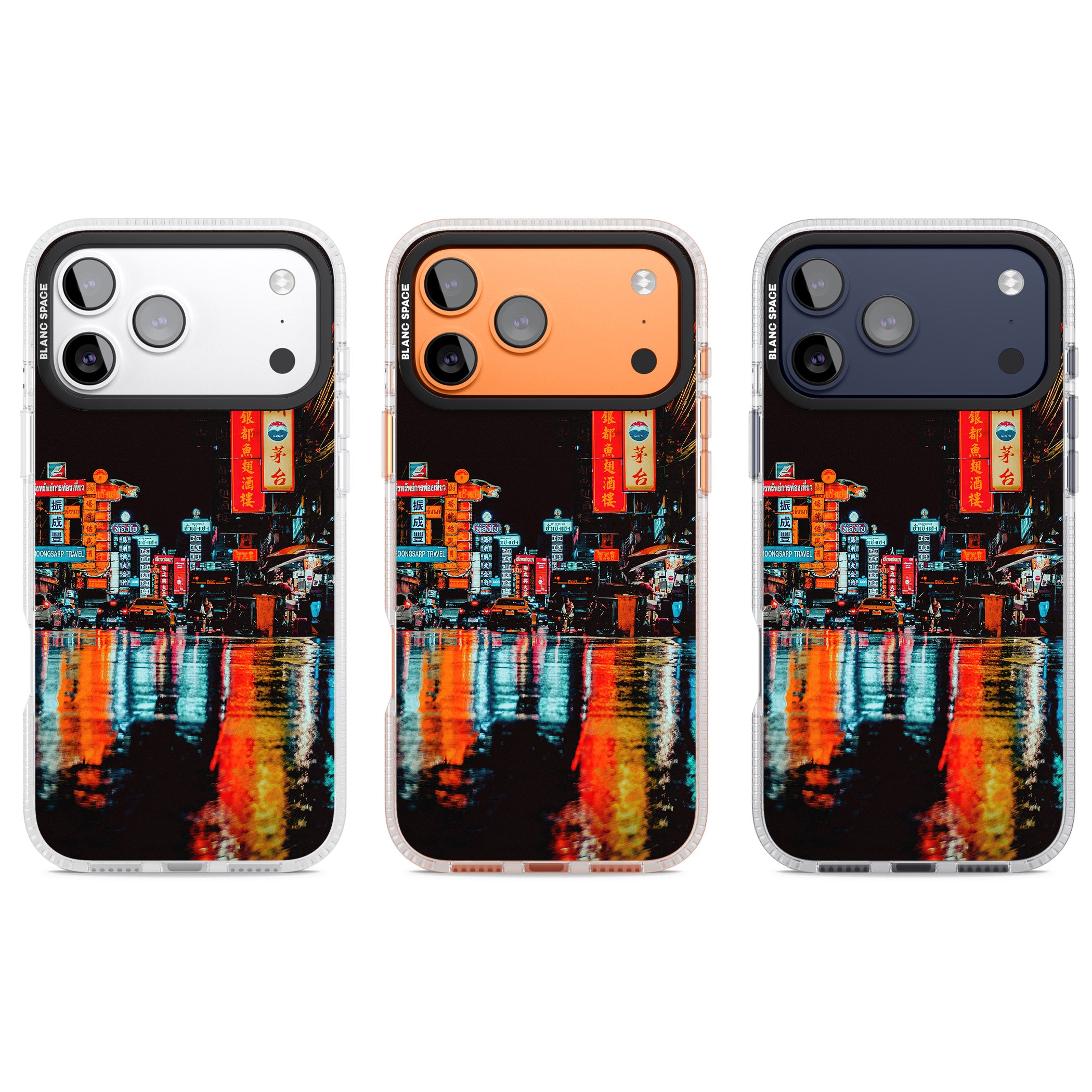 Neon City iPhone 17 Pro Impact Air Clear Phone Case APT Impact Protection