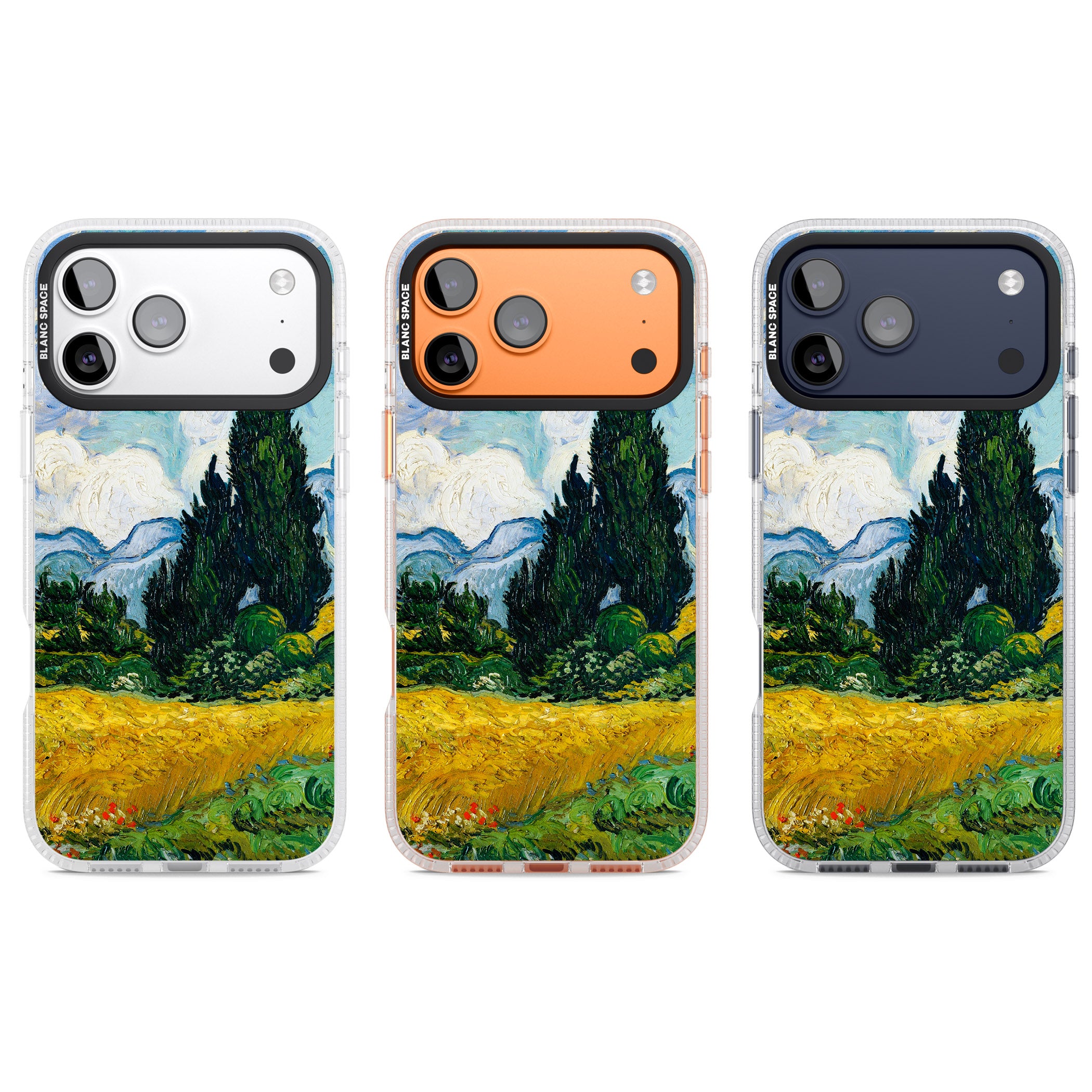 Wheat Field With Cypresses By Vincent Van Gogh iPhone 17 Pro Impact Air Clear Phone Case APT Impact Protection