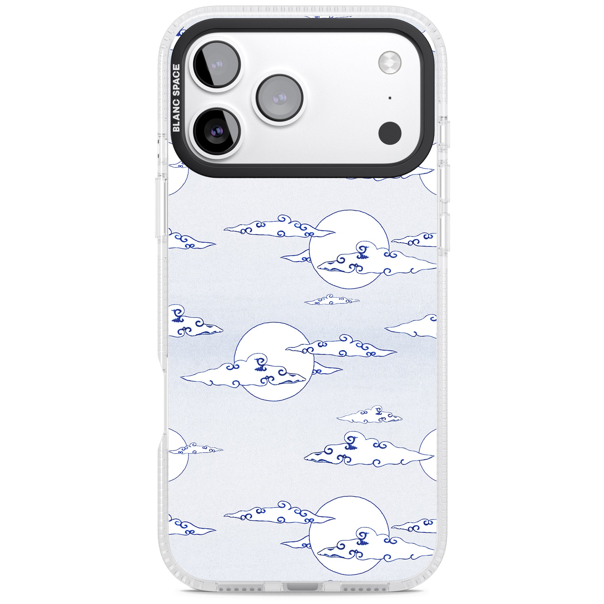 Moon & Clouds iPhone 17 Pro Impact Air Clear Phone Case
