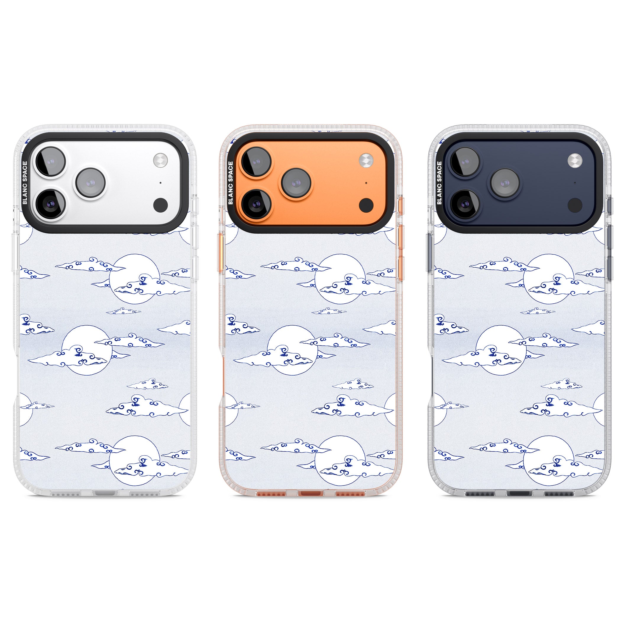 Moon & Clouds iPhone 17 Pro Impact Air Clear Phone Case APT Impact Protection