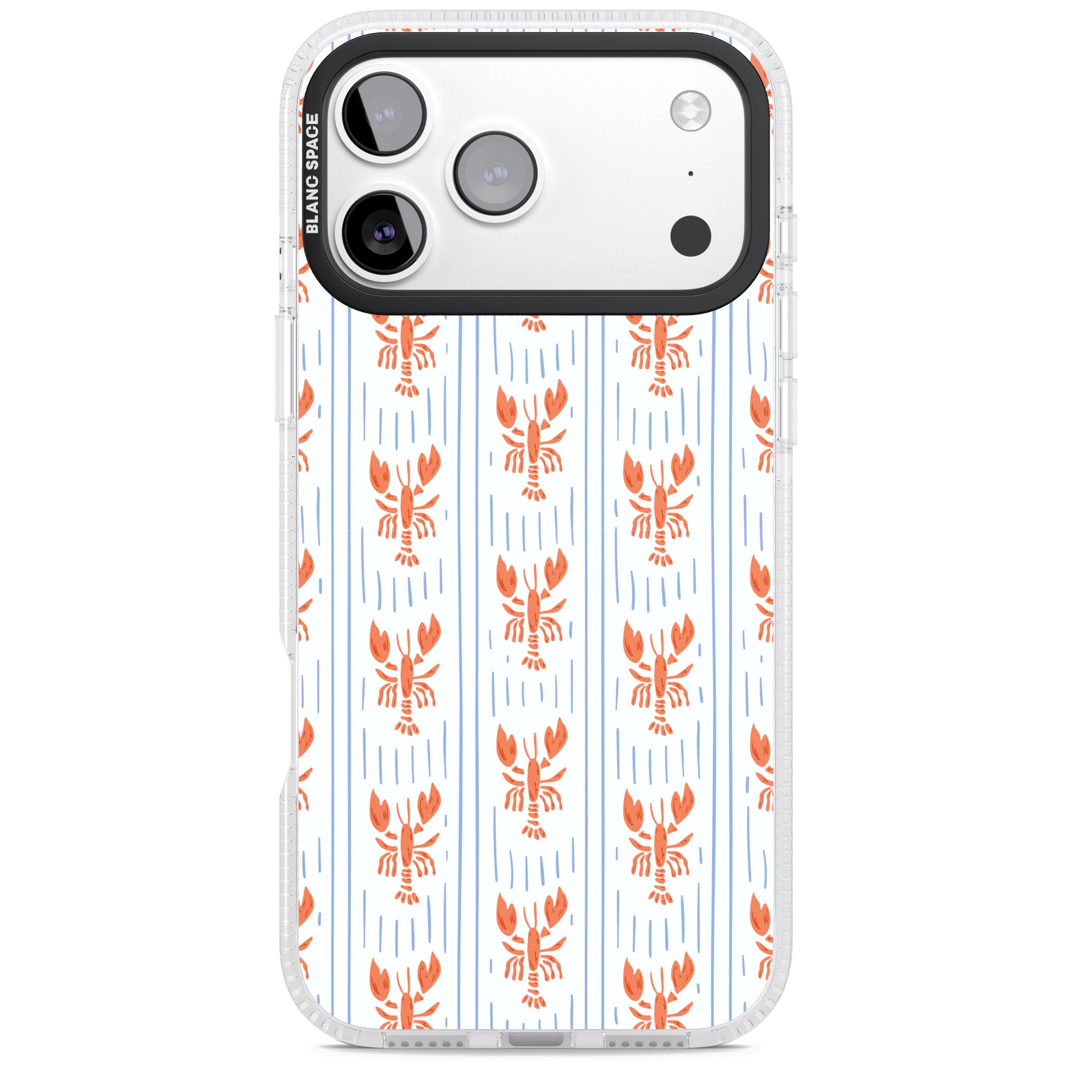 Lobster Stripes iPhone 17 Pro Impact Air Clear Phone Case