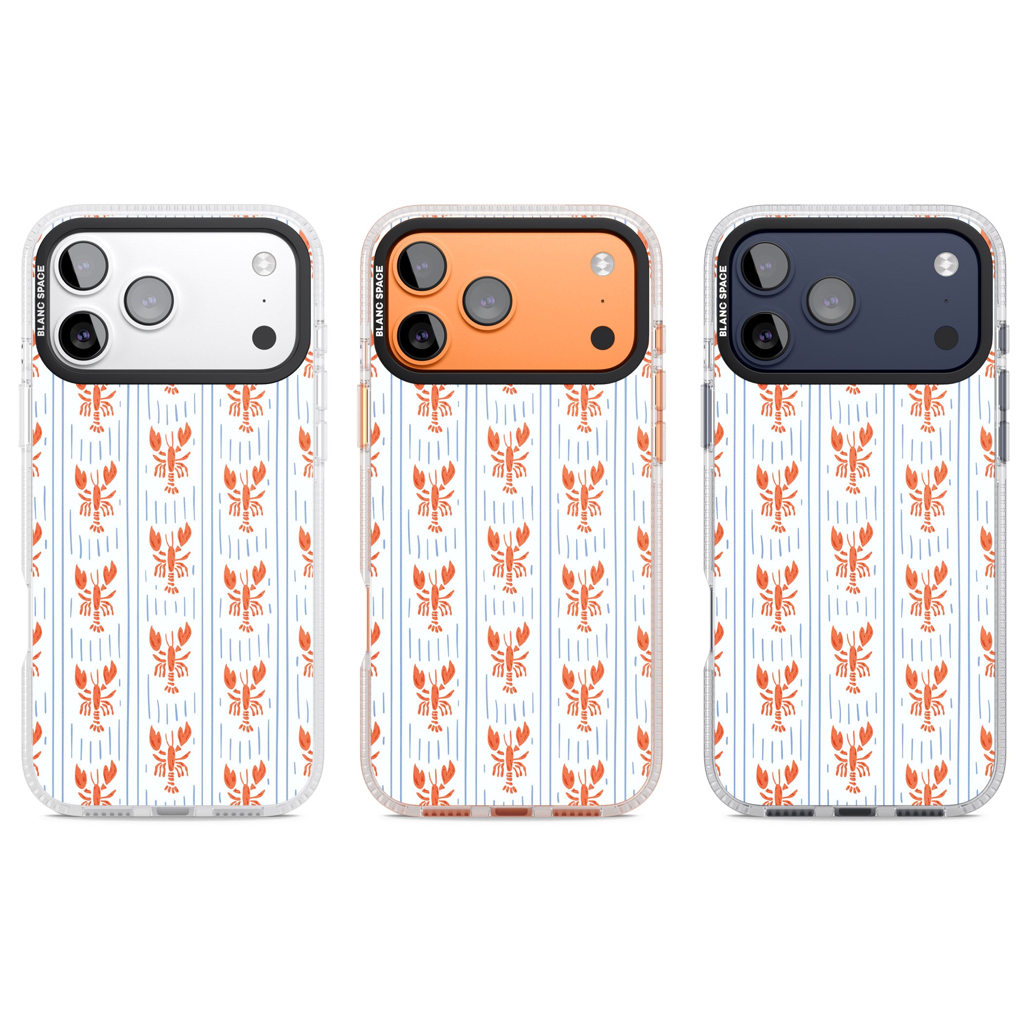 Lobster Stripes iPhone 17 Pro Impact Air Clear Phone Case APT Impact Protection