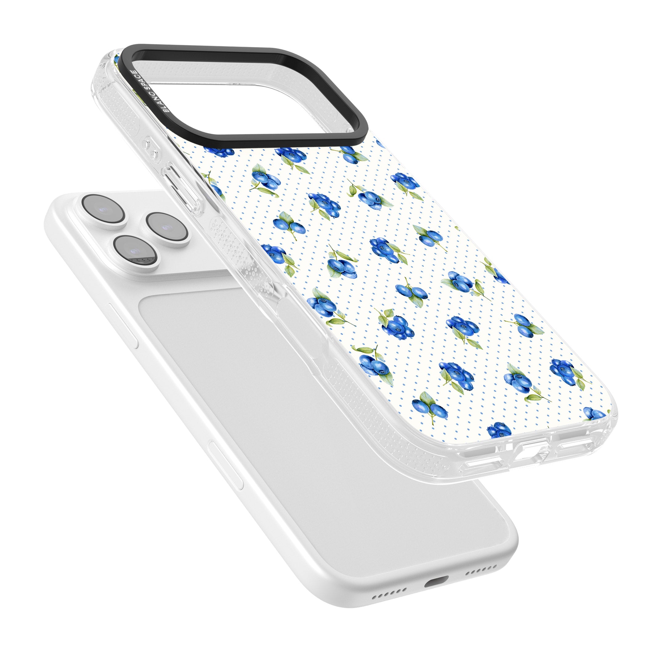 Blueberry Picnic iPhone 17 Pro Impact Air Clear Phone Case Colours