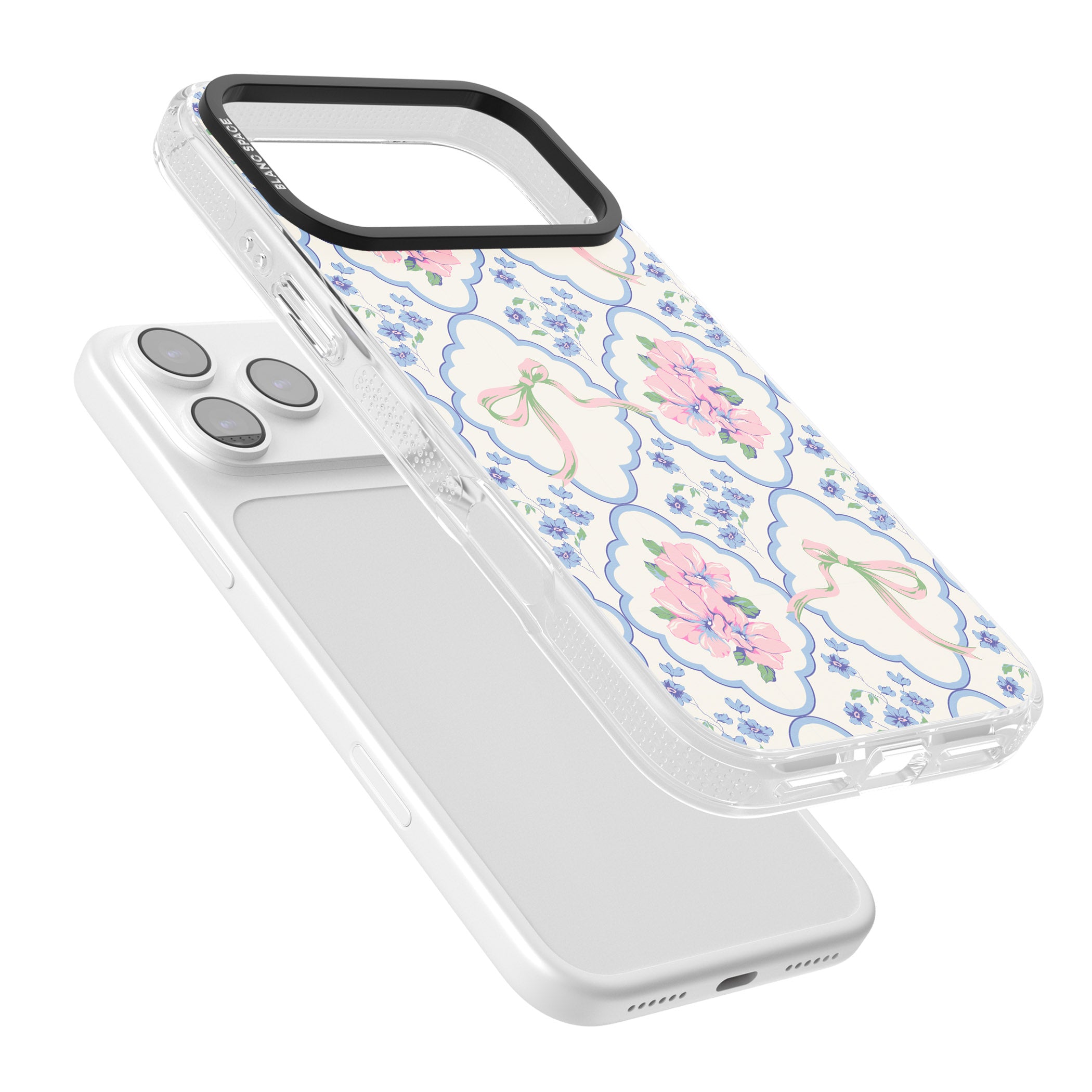 Coquette Flowers & Bows iPhone 17 Pro Impact Air Clear Phone Case Colours